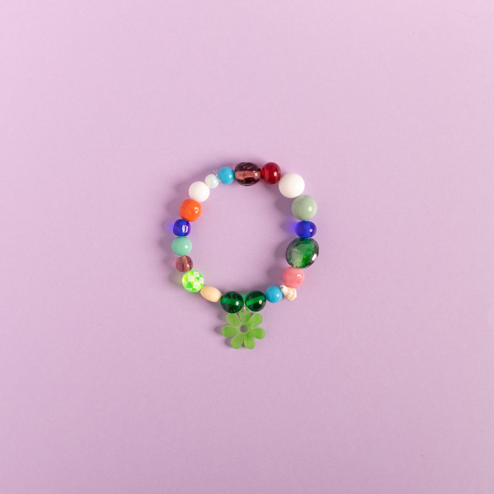 Beaded Daisy Bracelets in Green