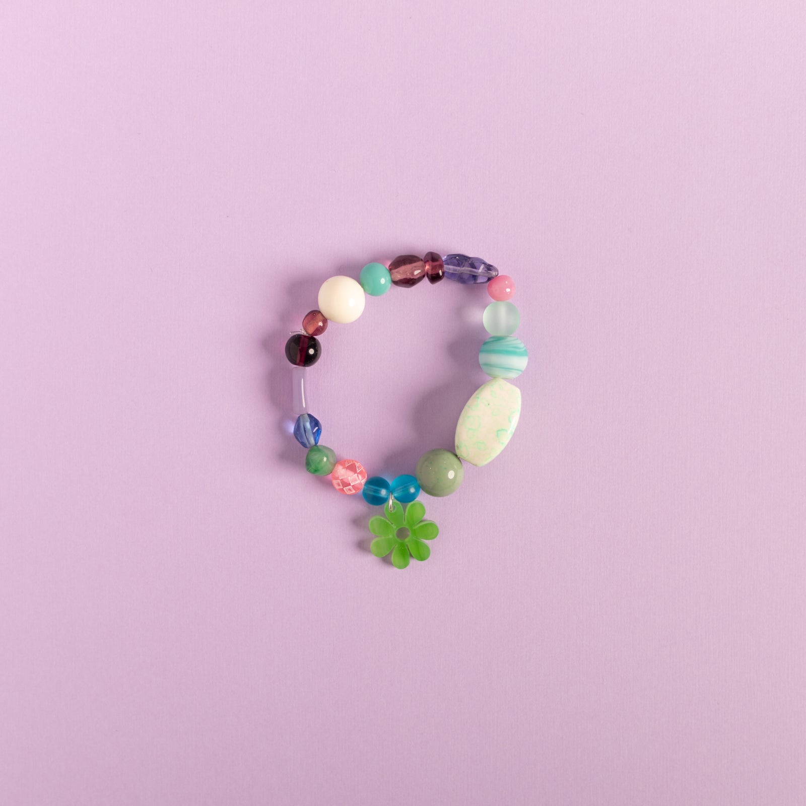 Beaded Daisy Bracelets in Green