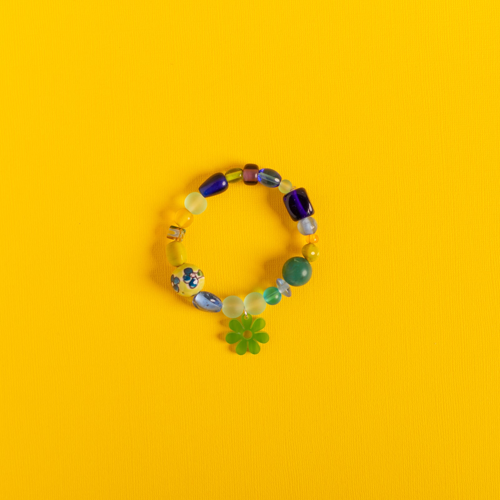 Beaded Daisy Bracelets in Green