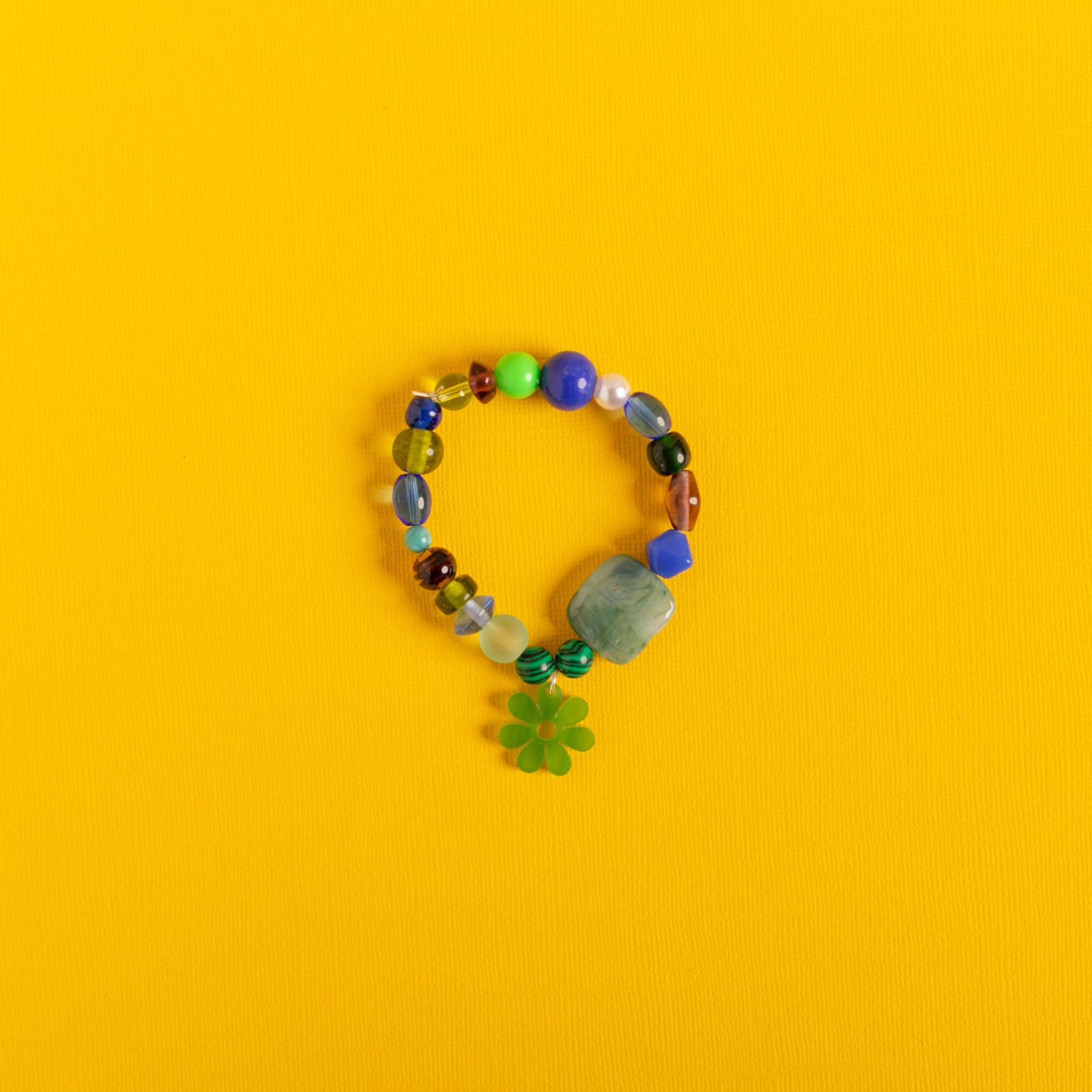 Beaded Daisy Bracelets in Green