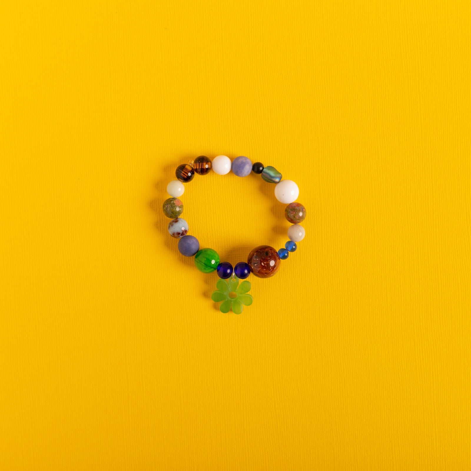 Beaded Daisy Bracelets in Green
