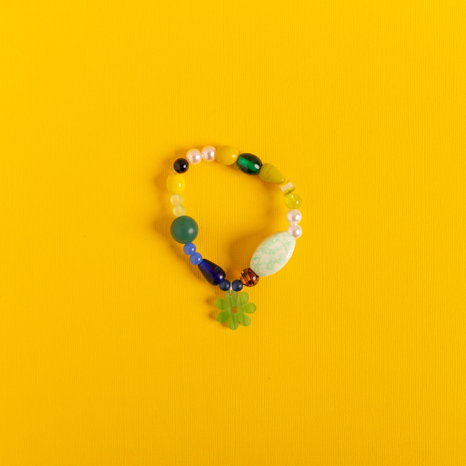 Beaded Daisy Bracelets in Green