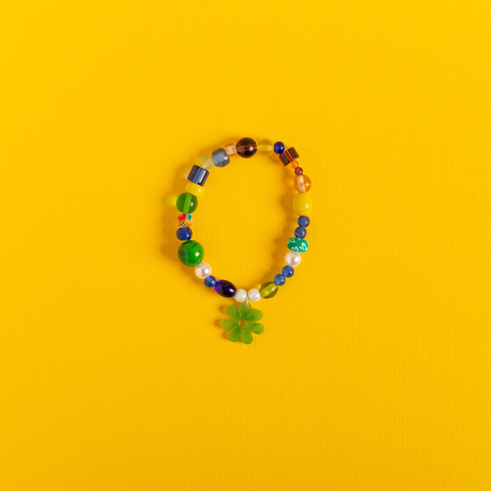 Beaded Daisy Bracelets in Green