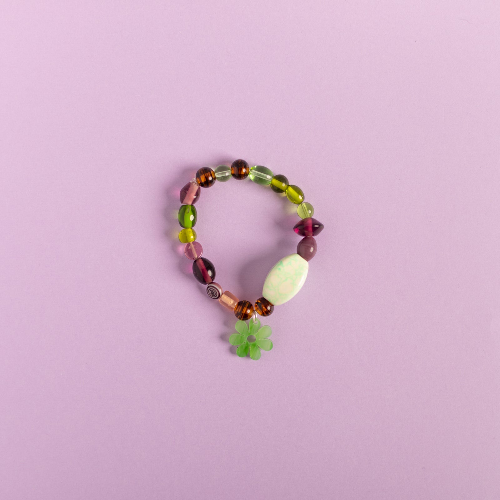 Beaded Daisy Bracelets in Green