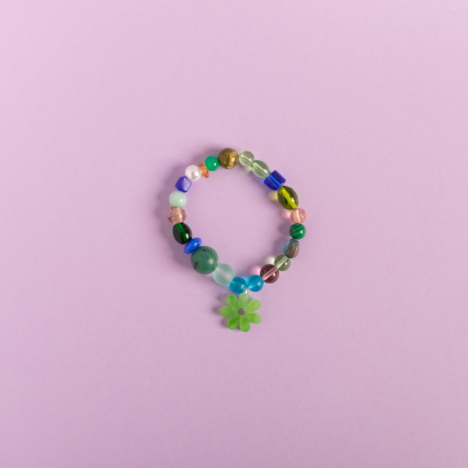 Beaded Daisy Bracelets in Green