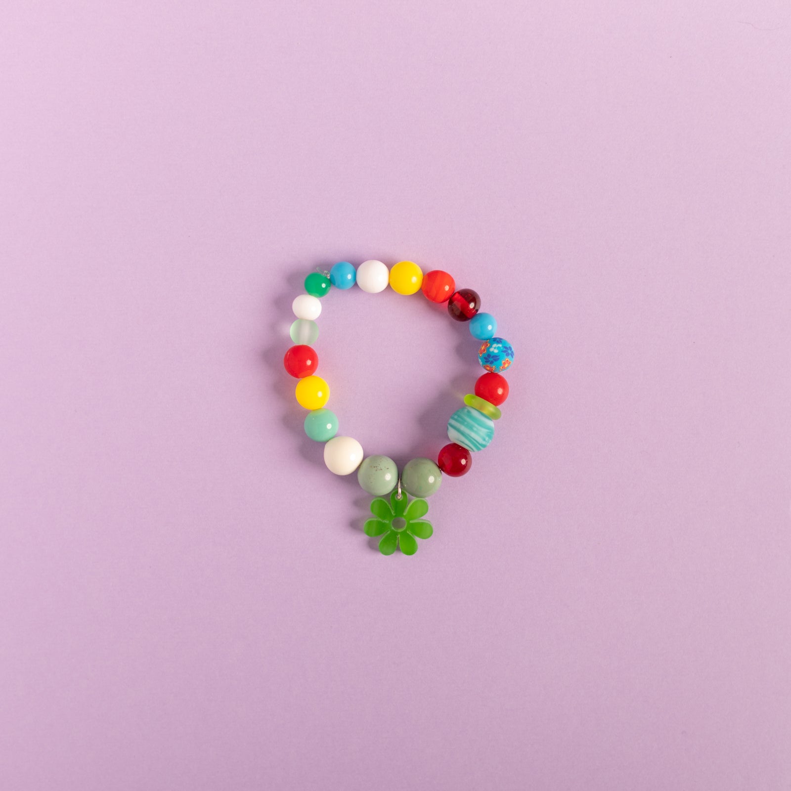 Beaded Daisy Bracelets in Green