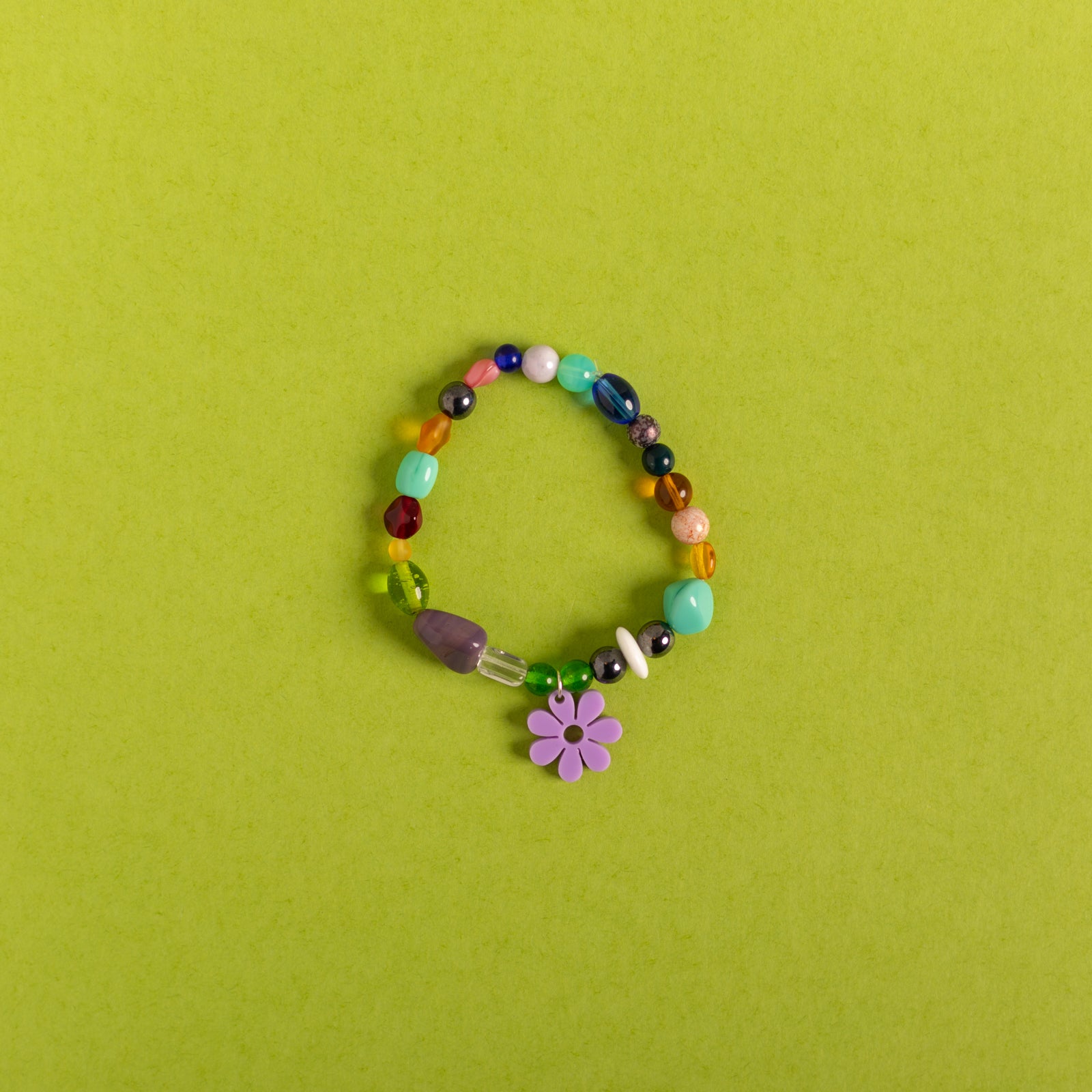 Beaded Daisy Bracelets in Lilac