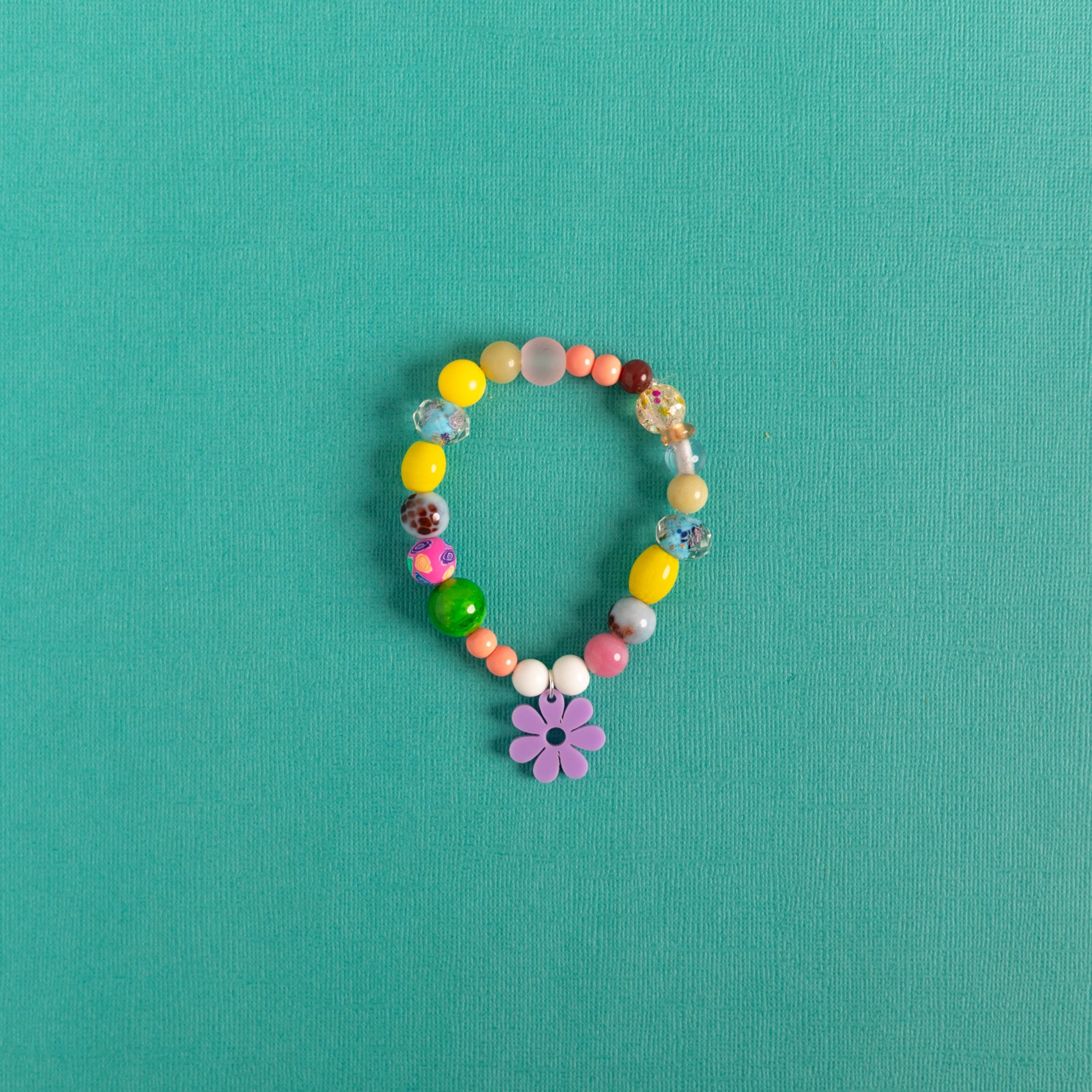 Beaded Daisy Bracelets in Lilac