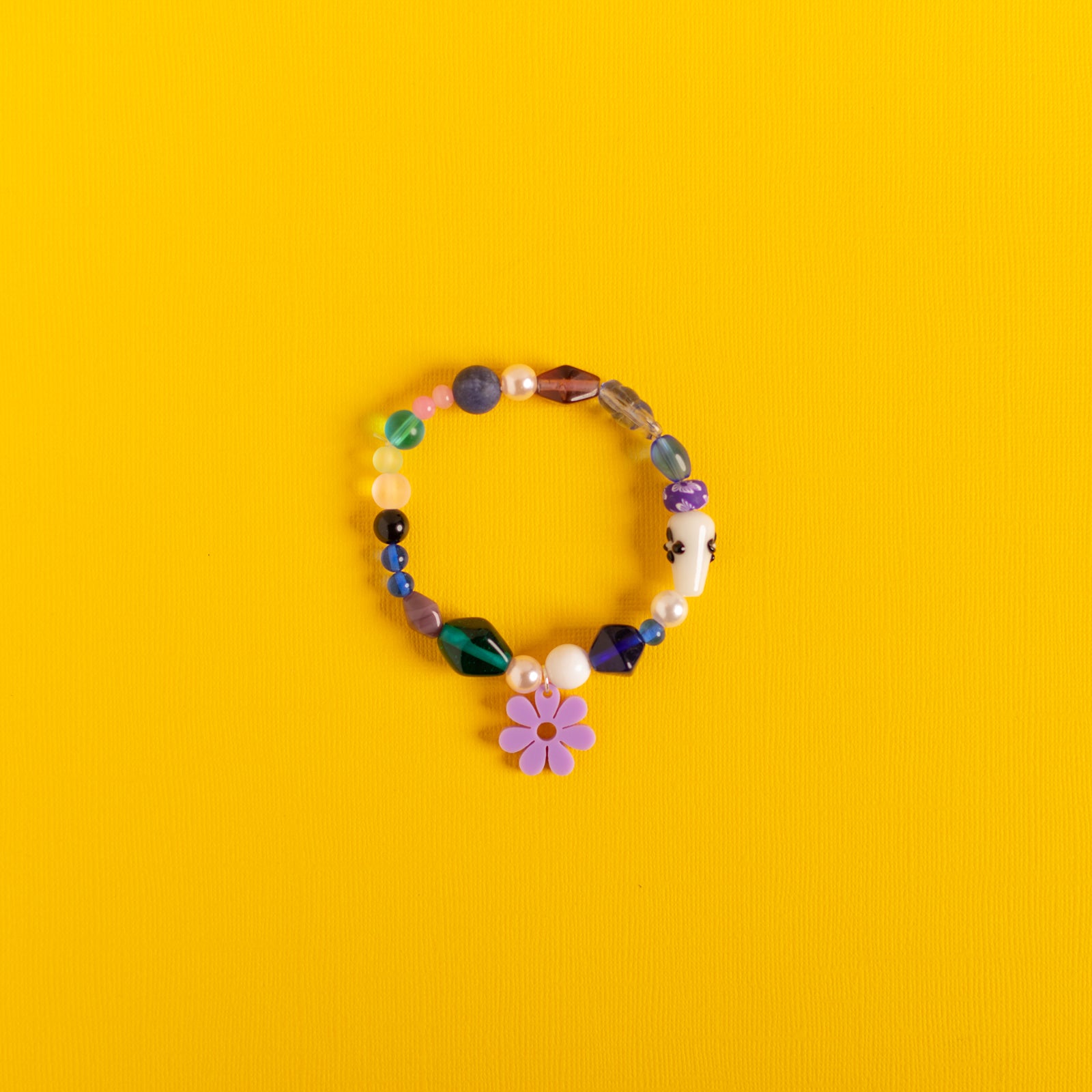 Beaded Daisy Bracelets in Lilac