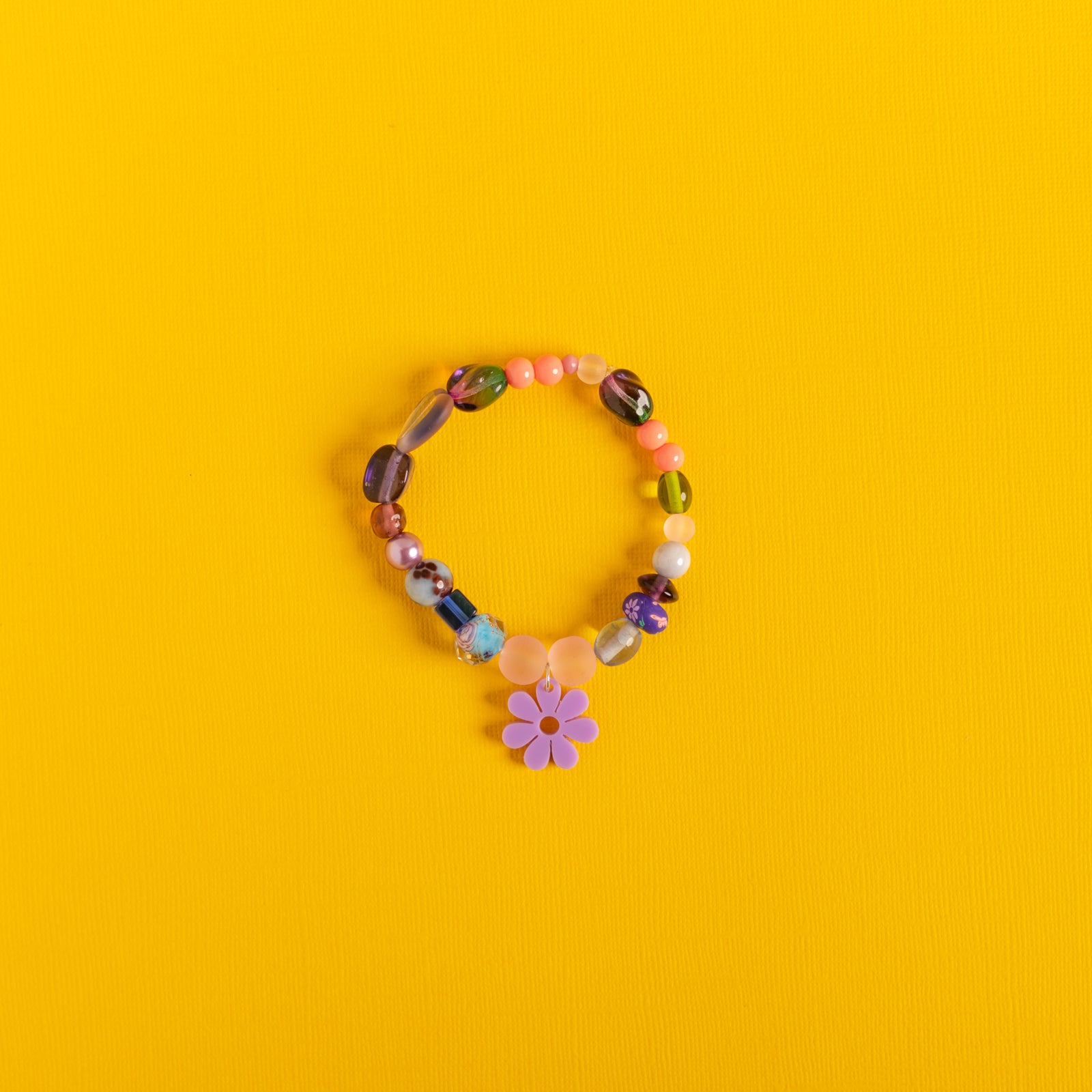 Beaded Daisy Bracelets in Lilac