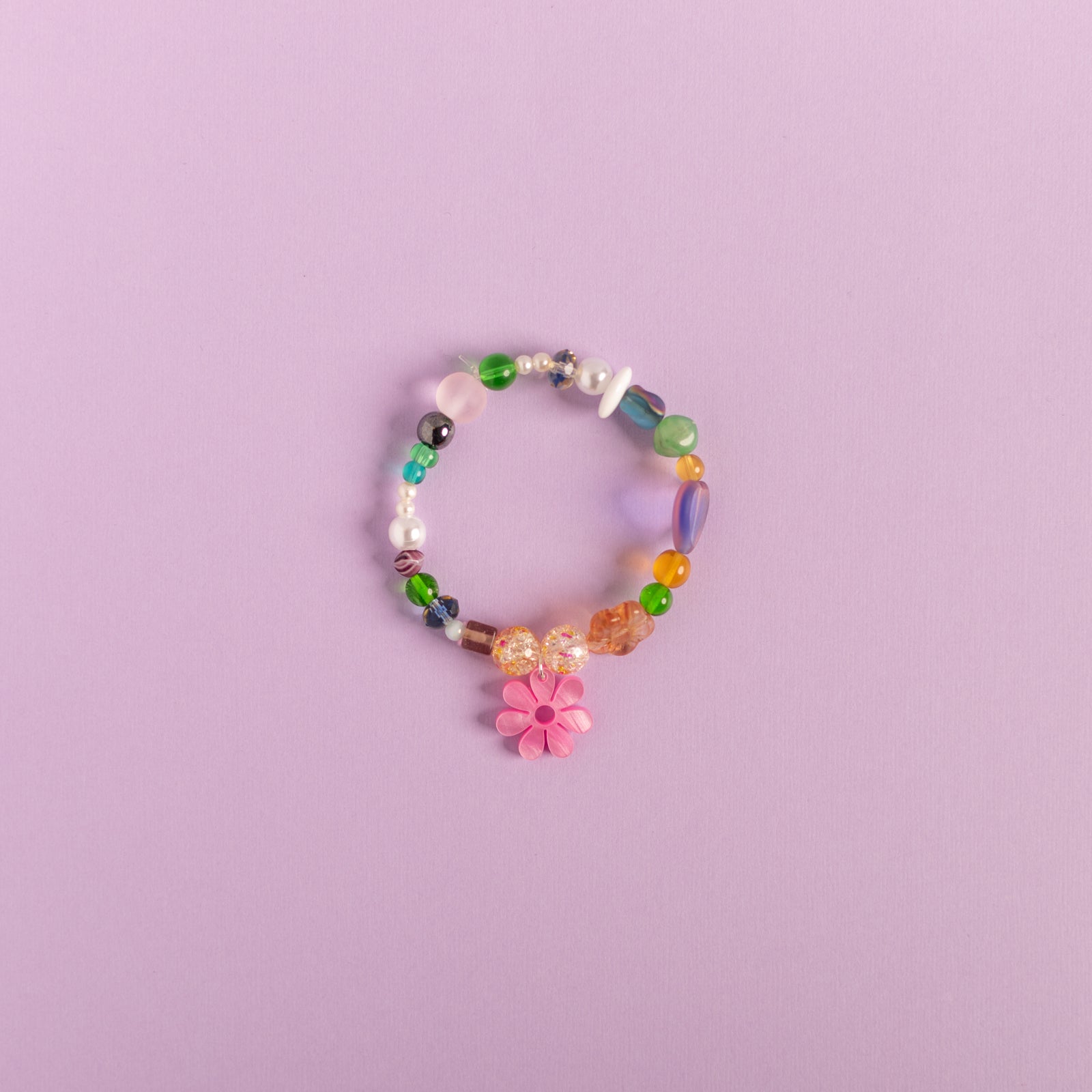 Beaded Daisy Bracelets in Pink