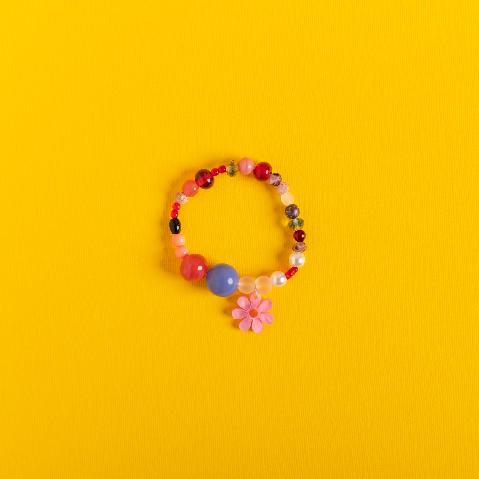 Beaded Daisy Bracelets in Pink