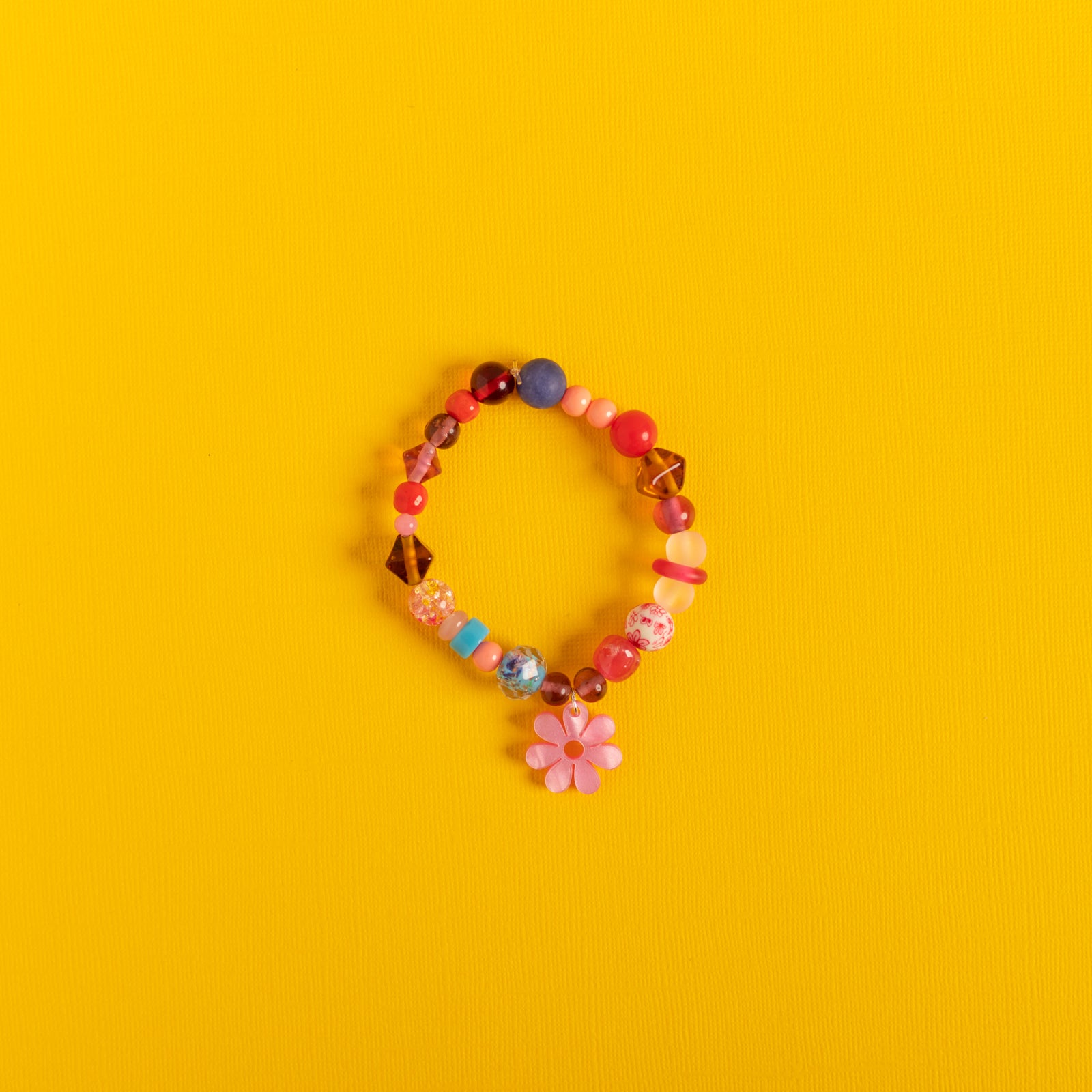 Beaded Daisy Bracelets in Pink