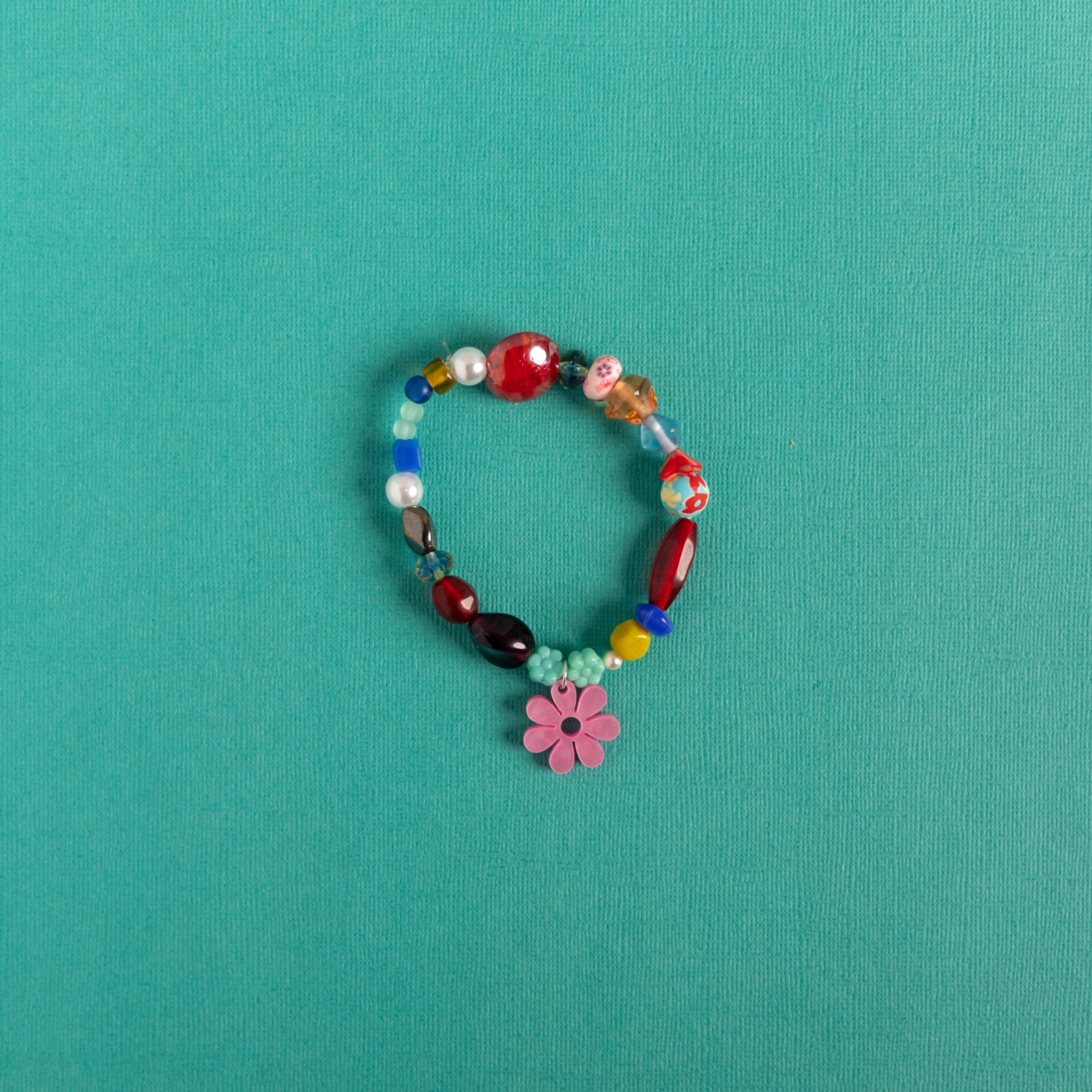 Beaded Daisy Bracelets in Pink