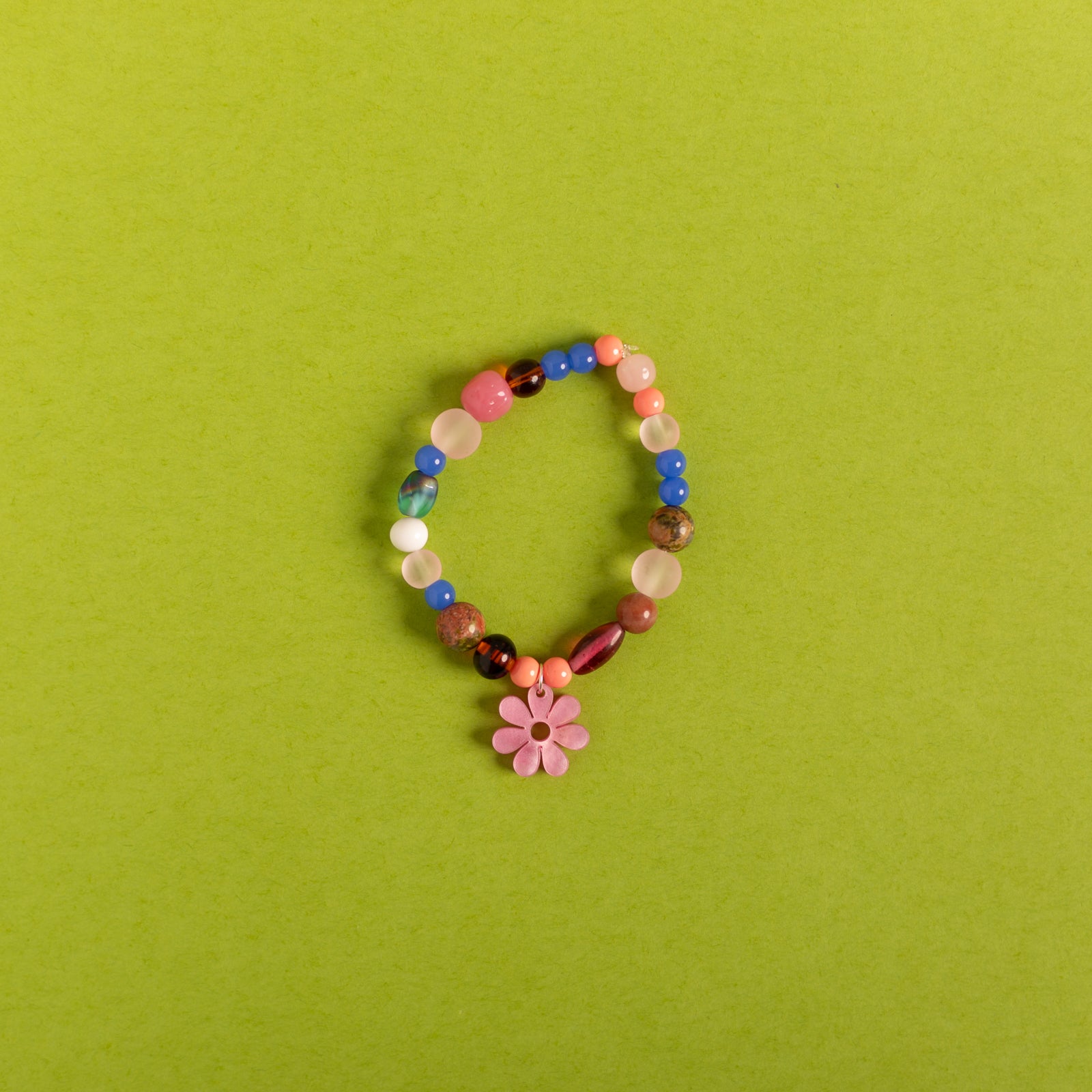 Beaded Daisy Bracelets in Pink