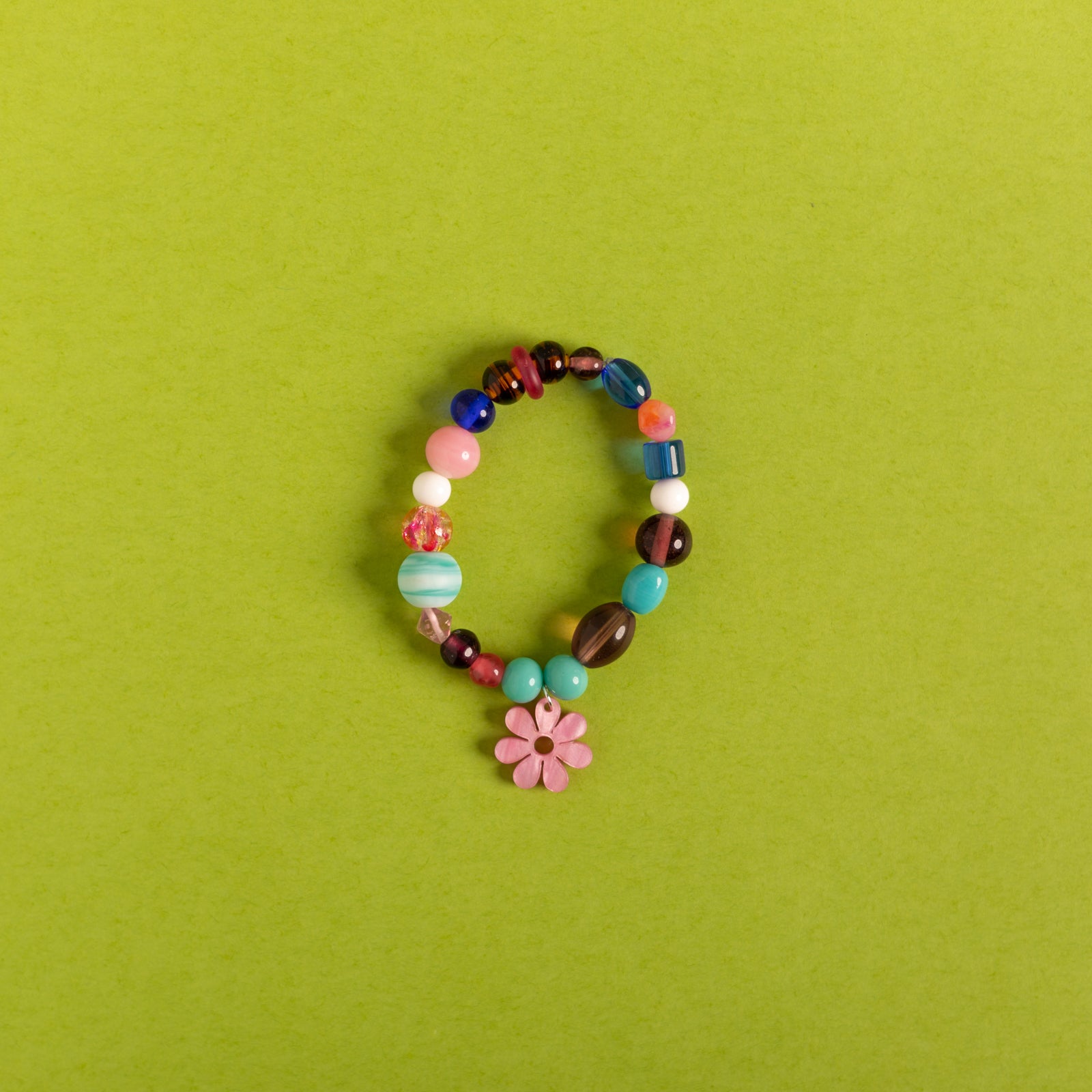 Beaded Daisy Bracelets in Pink