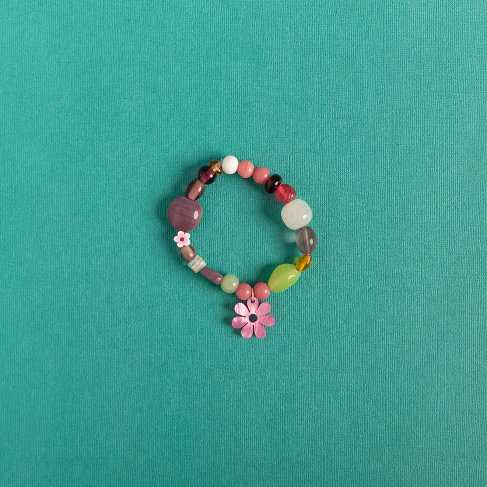 Beaded Daisy Bracelets in Pink