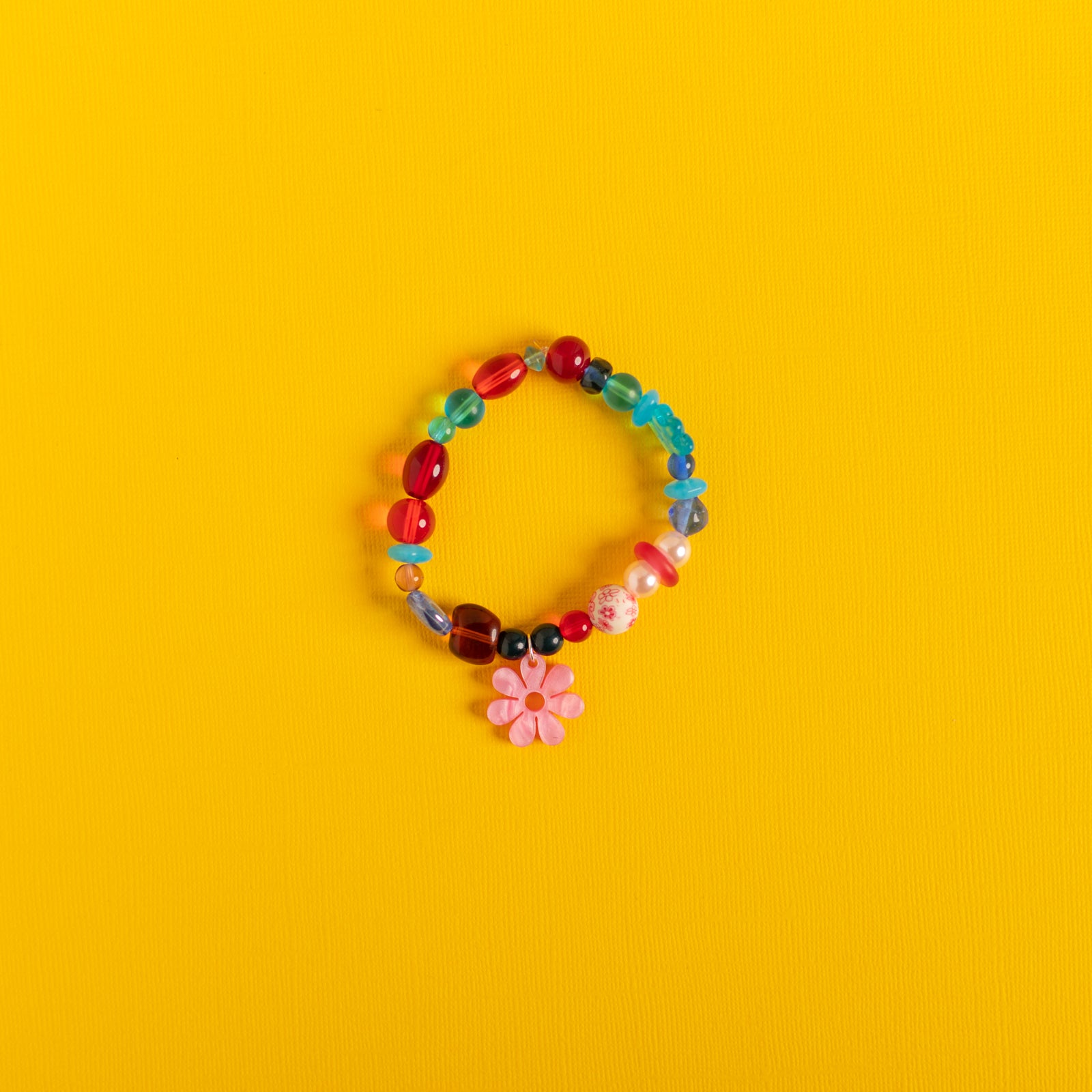 Beaded Daisy Bracelets in Pink
