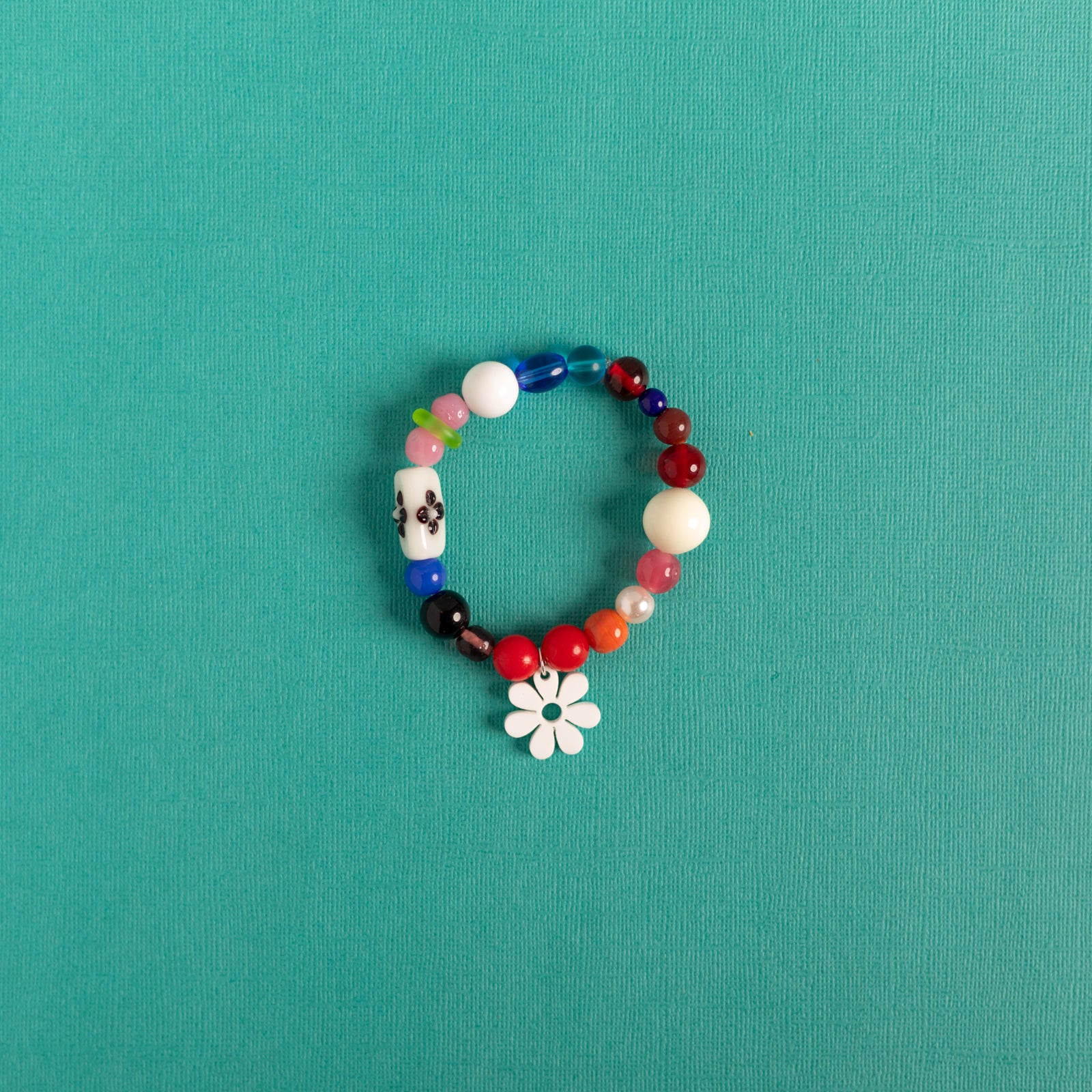 Beaded Daisy Bracelets in White