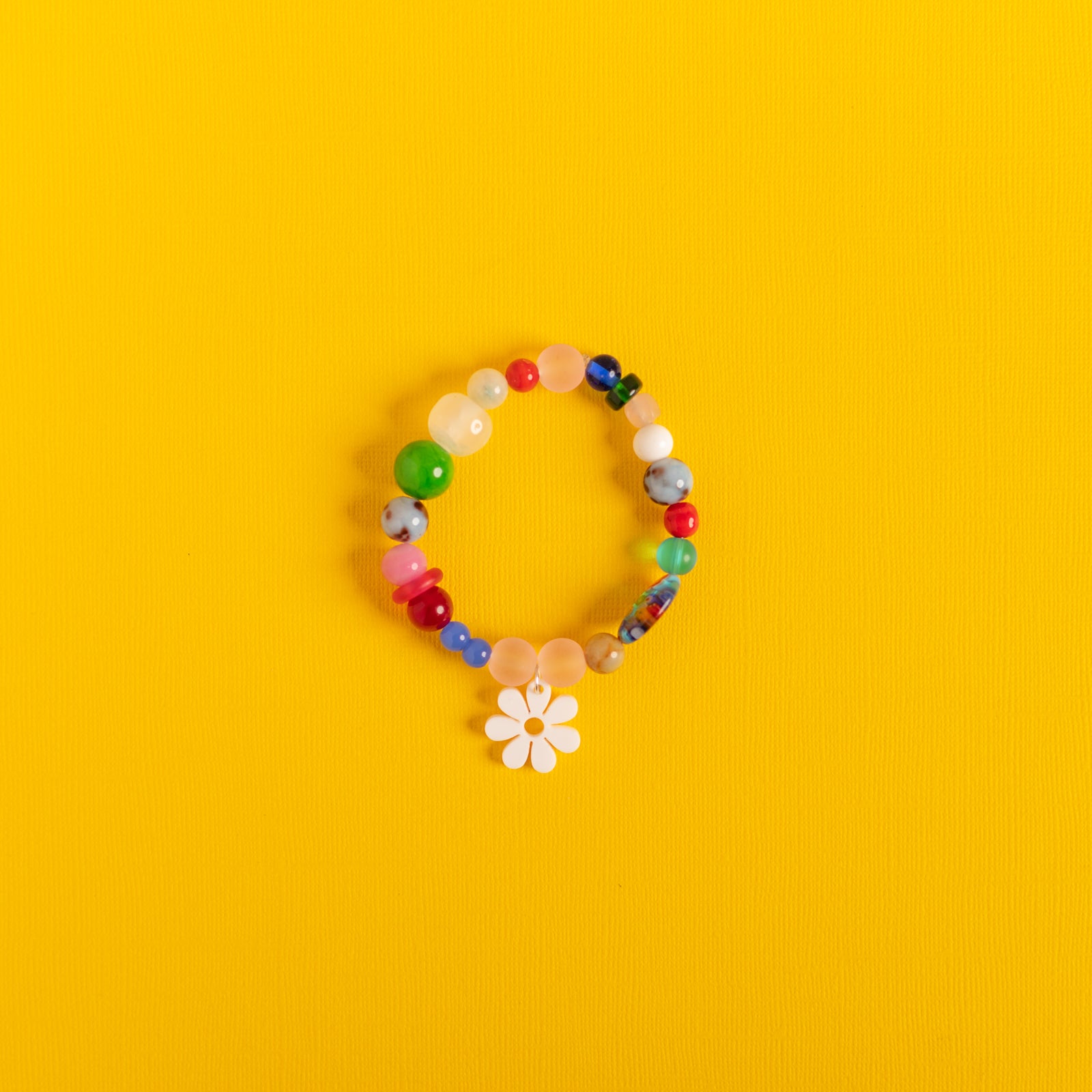 Beaded Daisy Bracelets in White
