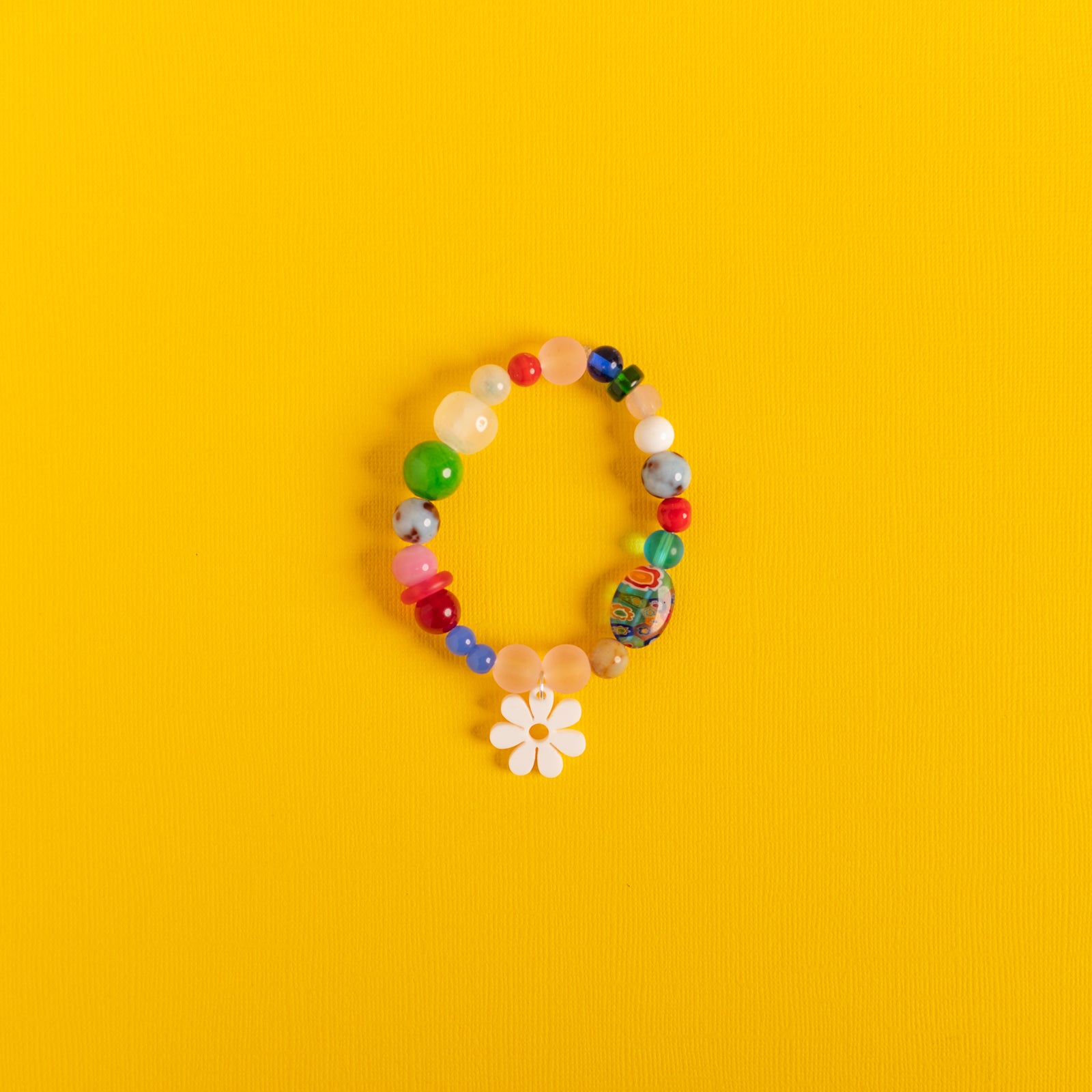 Beaded Daisy Bracelets in White