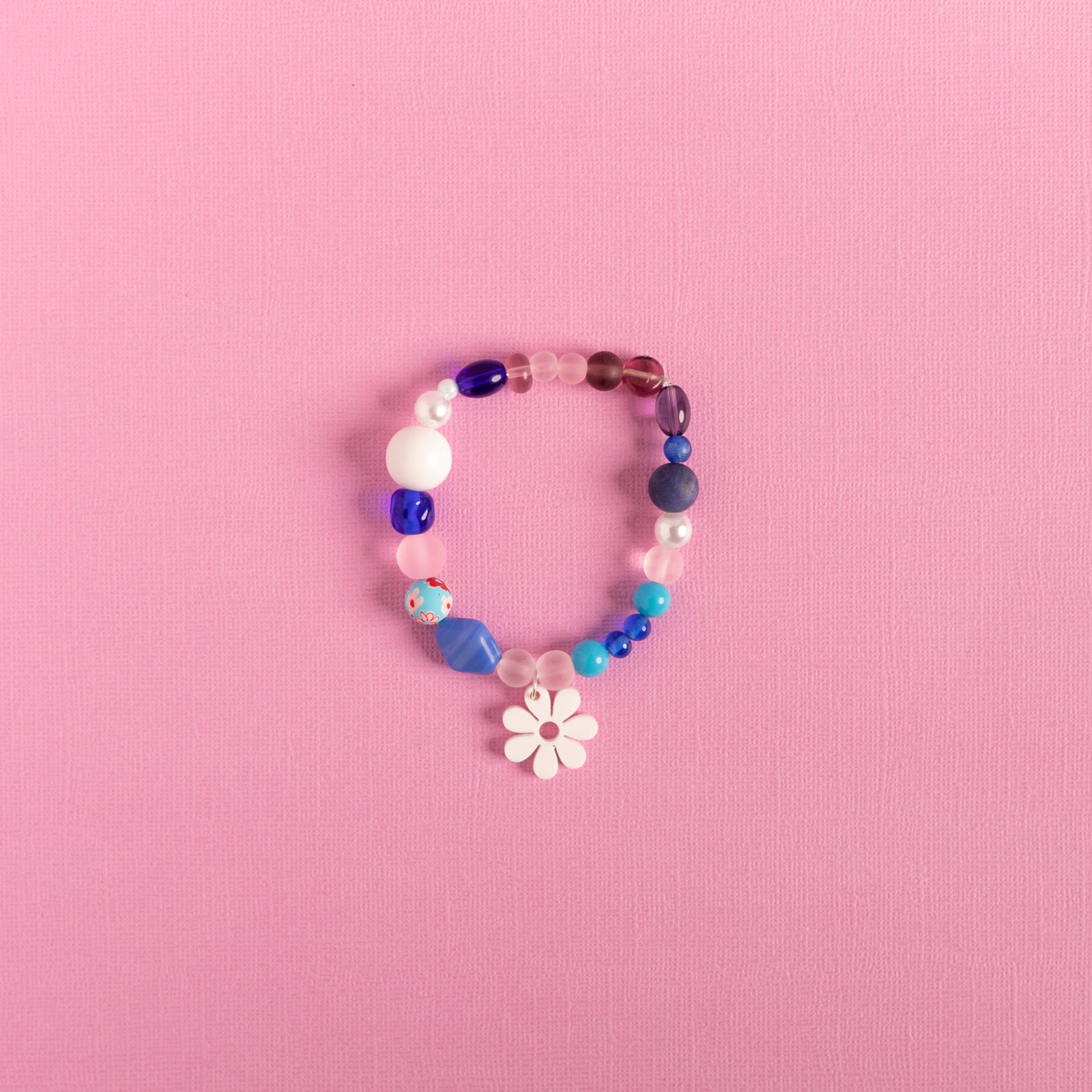 Beaded Daisy Bracelets in White