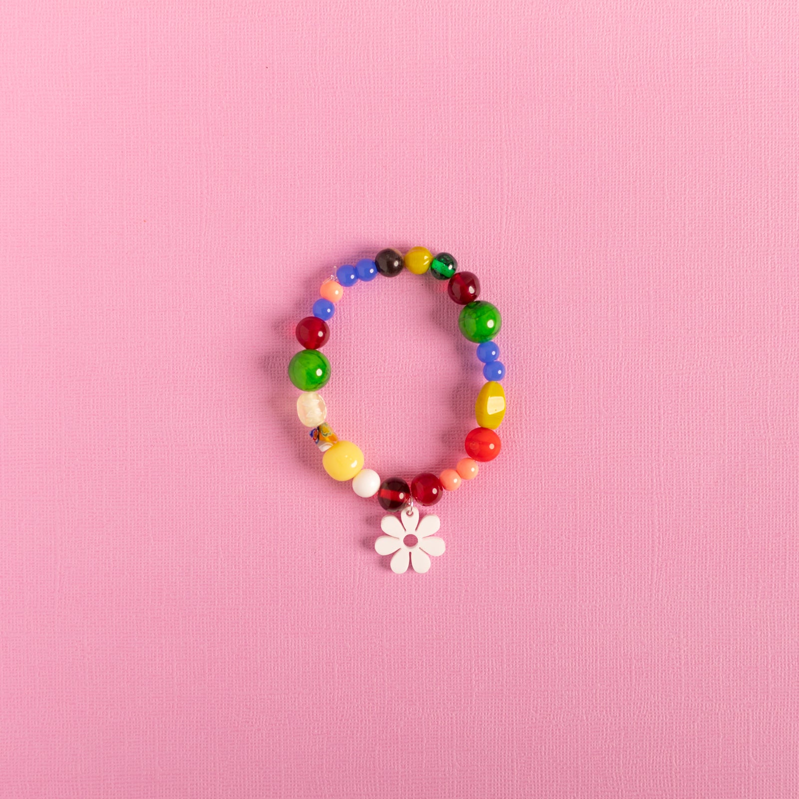 Beaded Daisy Bracelets in White