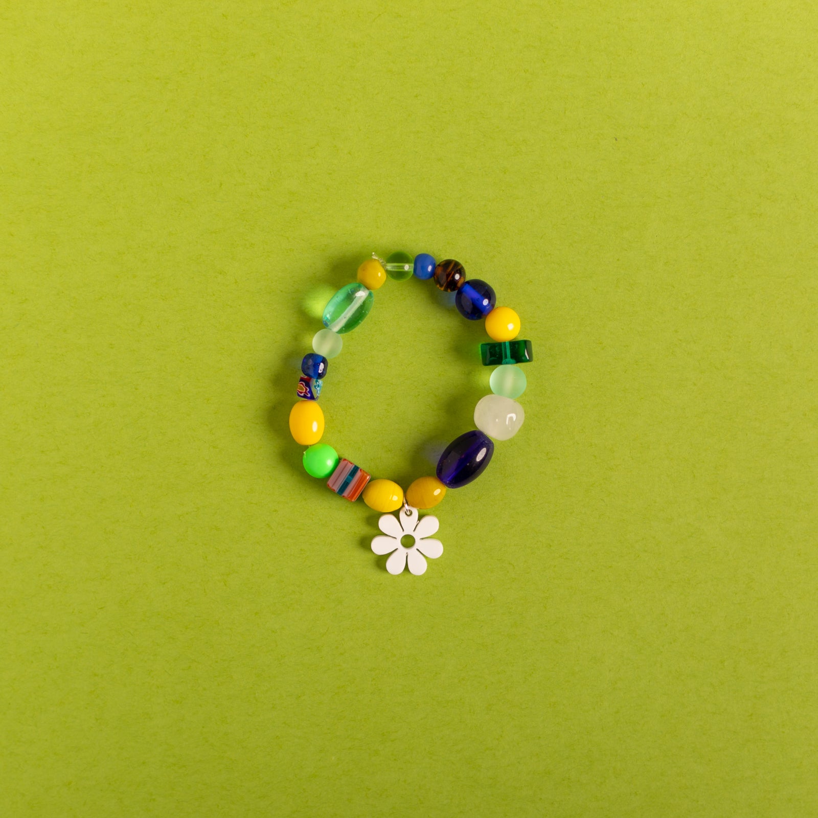 Beaded Daisy Bracelets in White