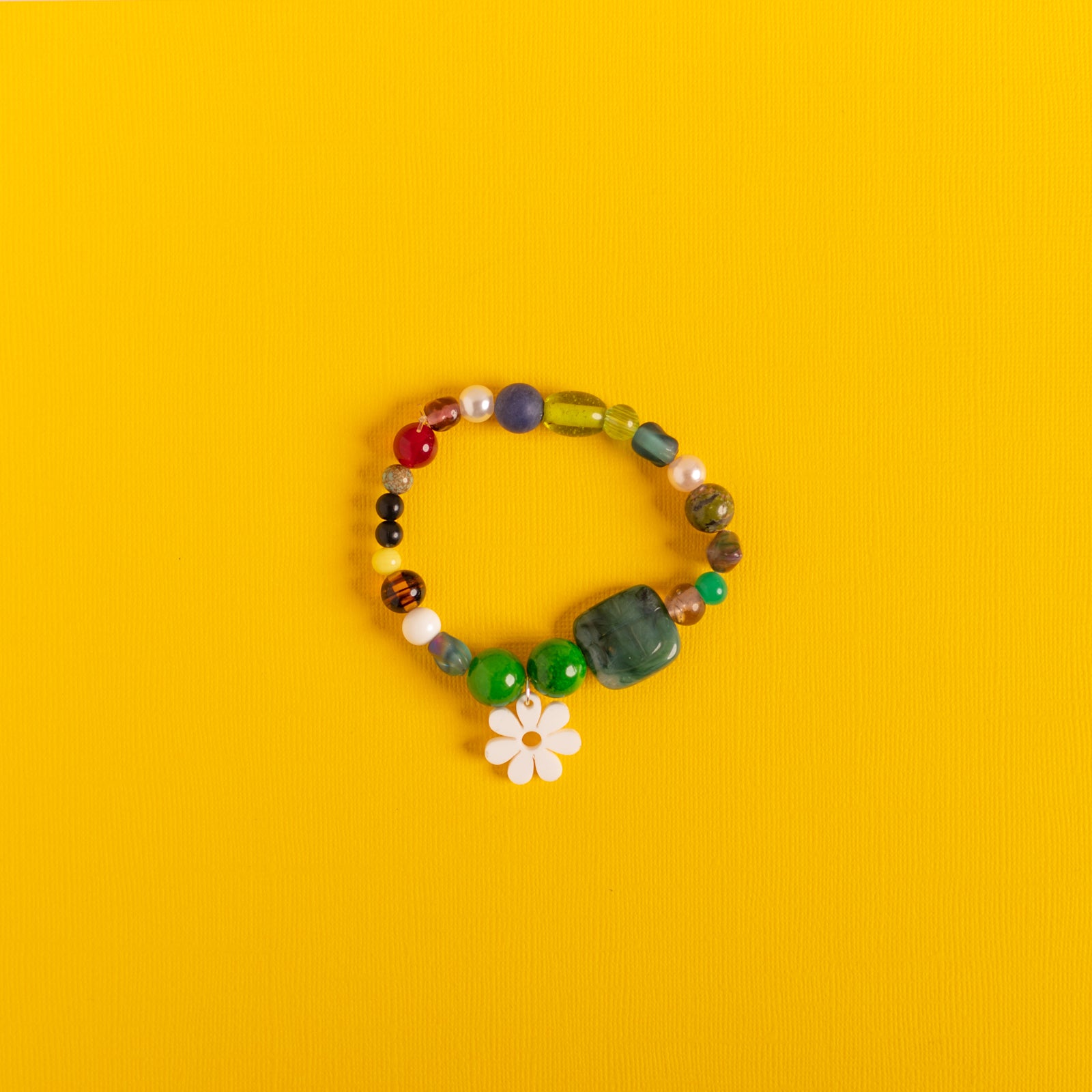 Beaded Daisy Bracelets in White