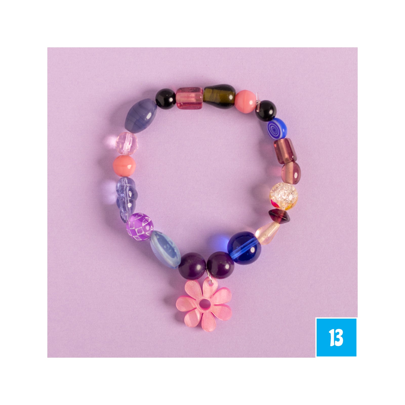 Beaded Daisy Bracelets in Pink
