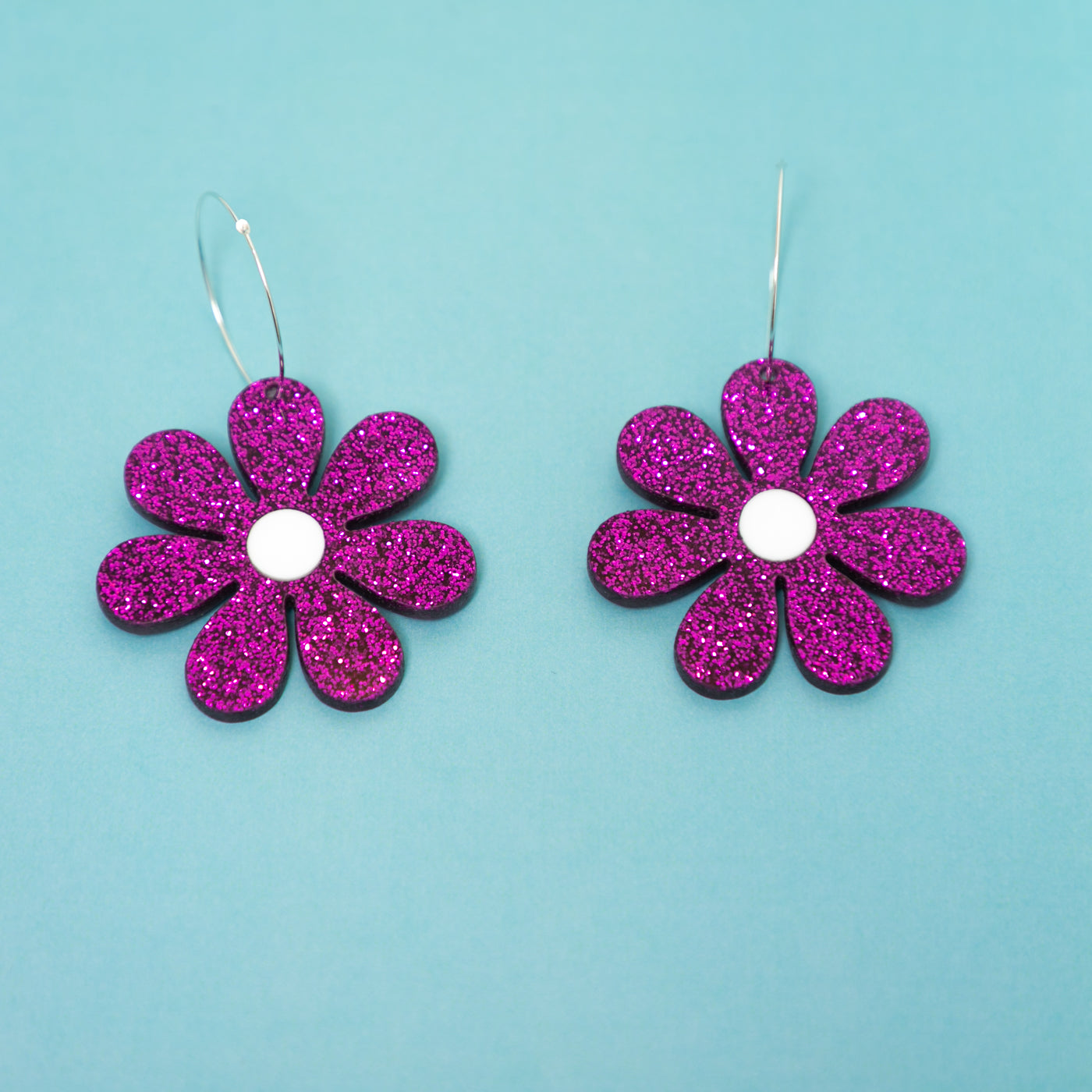 The Daisy Hoop Earrings,EarringMindFlowers