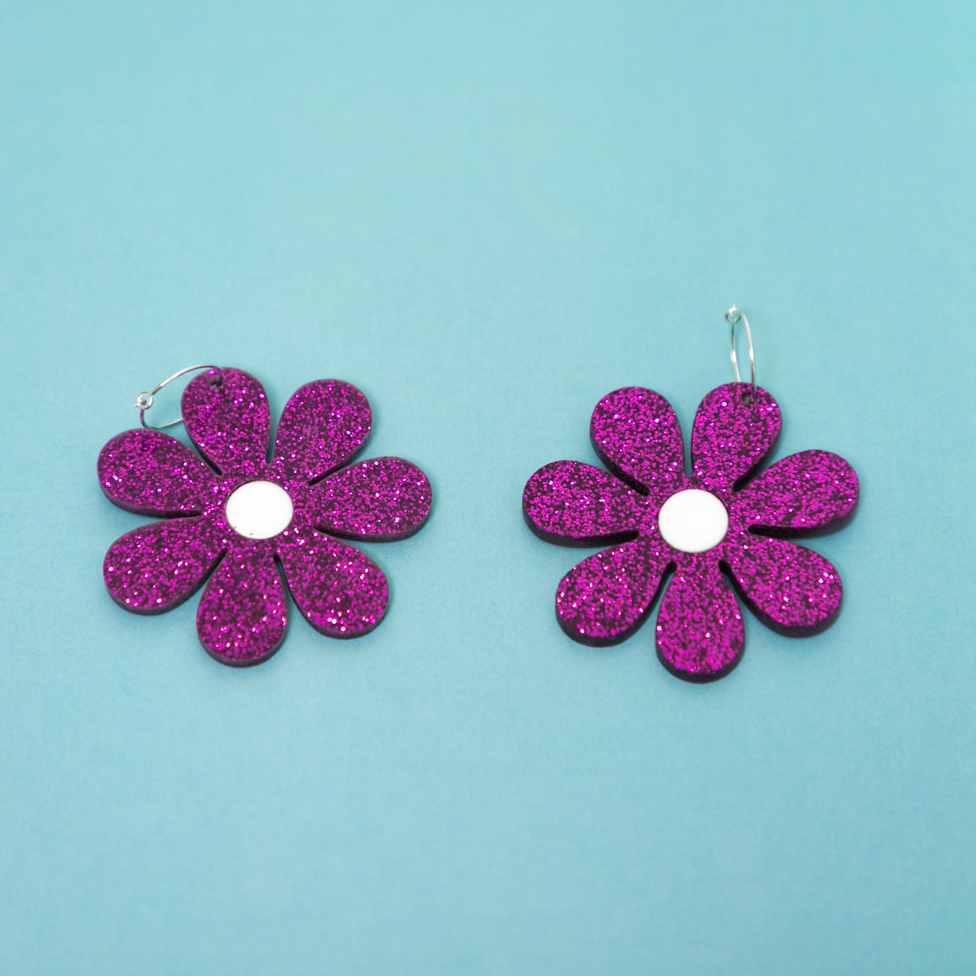 The Daisy Hoop Earrings,EarringMindFlowers