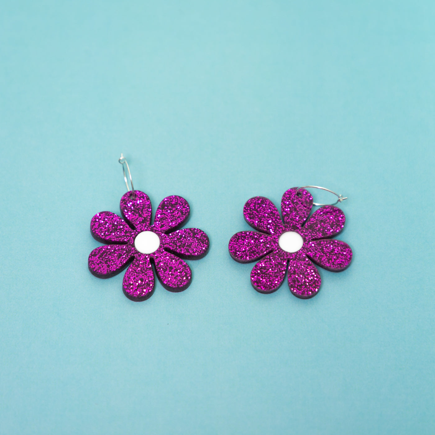 The Daisy Hoop Earrings,EarringMindFlowers