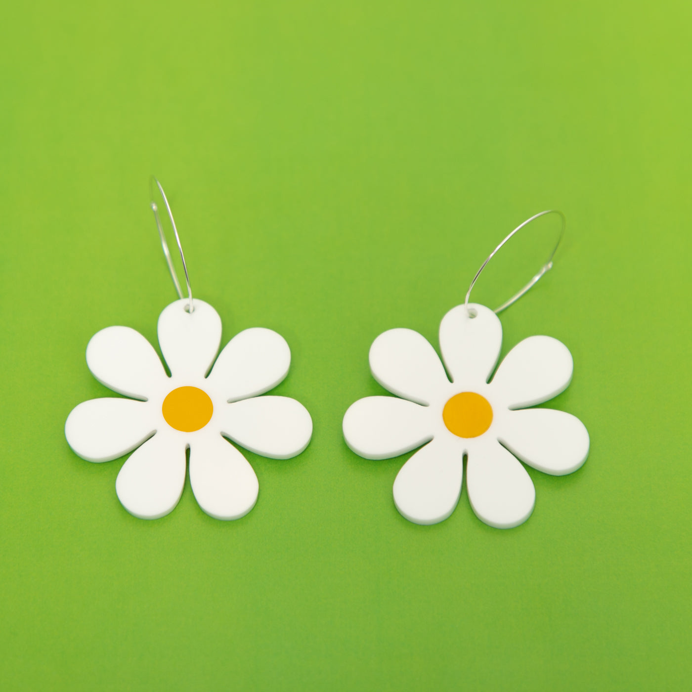 The Daisy Hoop Earrings,EarringMindFlowers