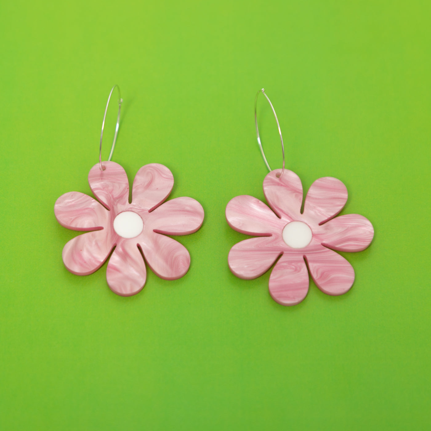 The Daisy Hoop Earrings,EarringMindFlowers