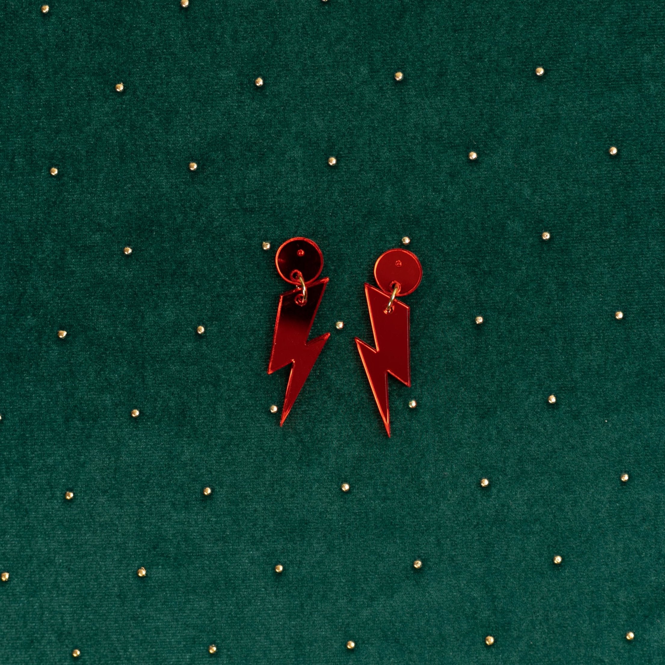 The Ziggy Bolt Hanging Stud Earrings,EarringMindFlowers