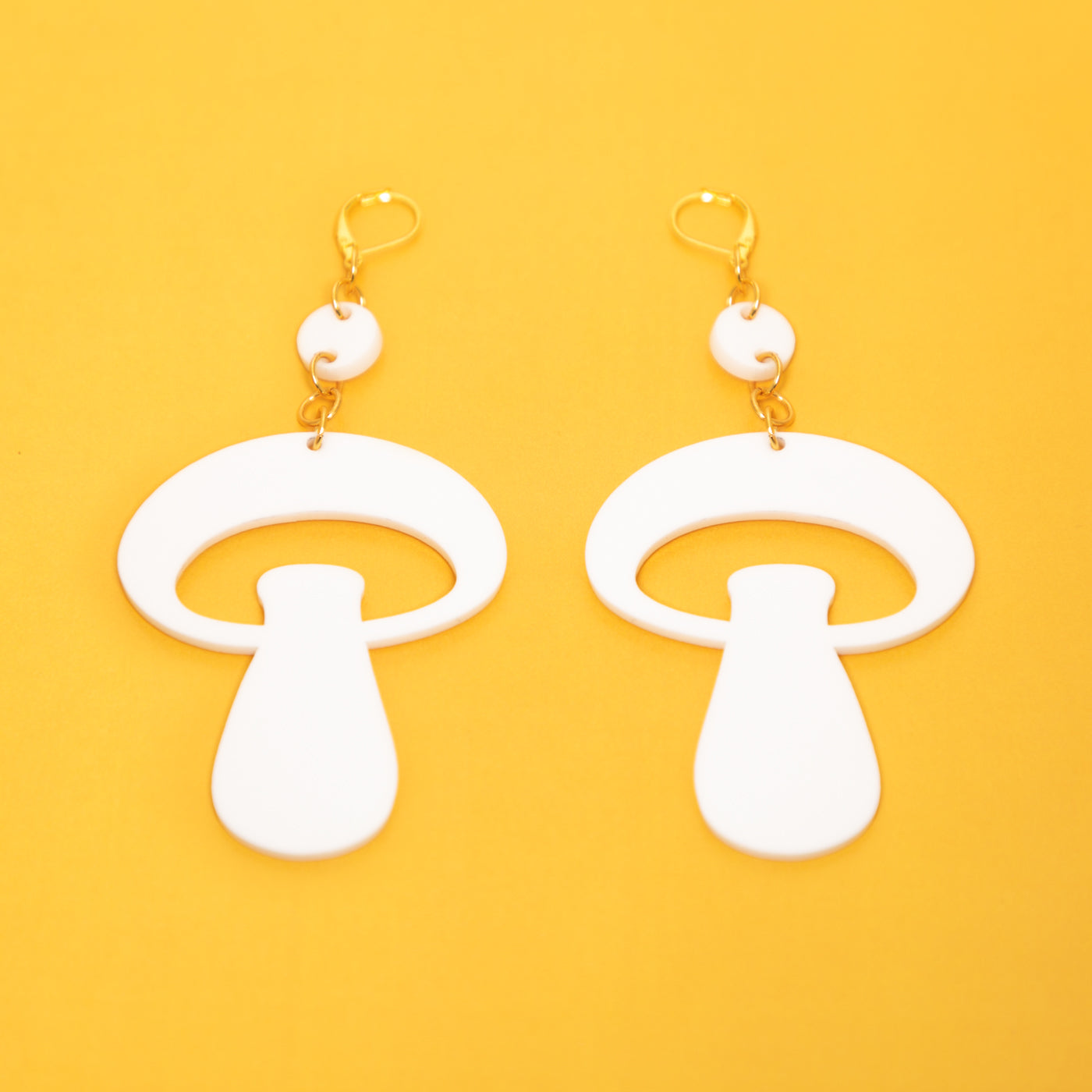 The Alice Mushroom Dot & Chain Earrings,EarringMindFlowers