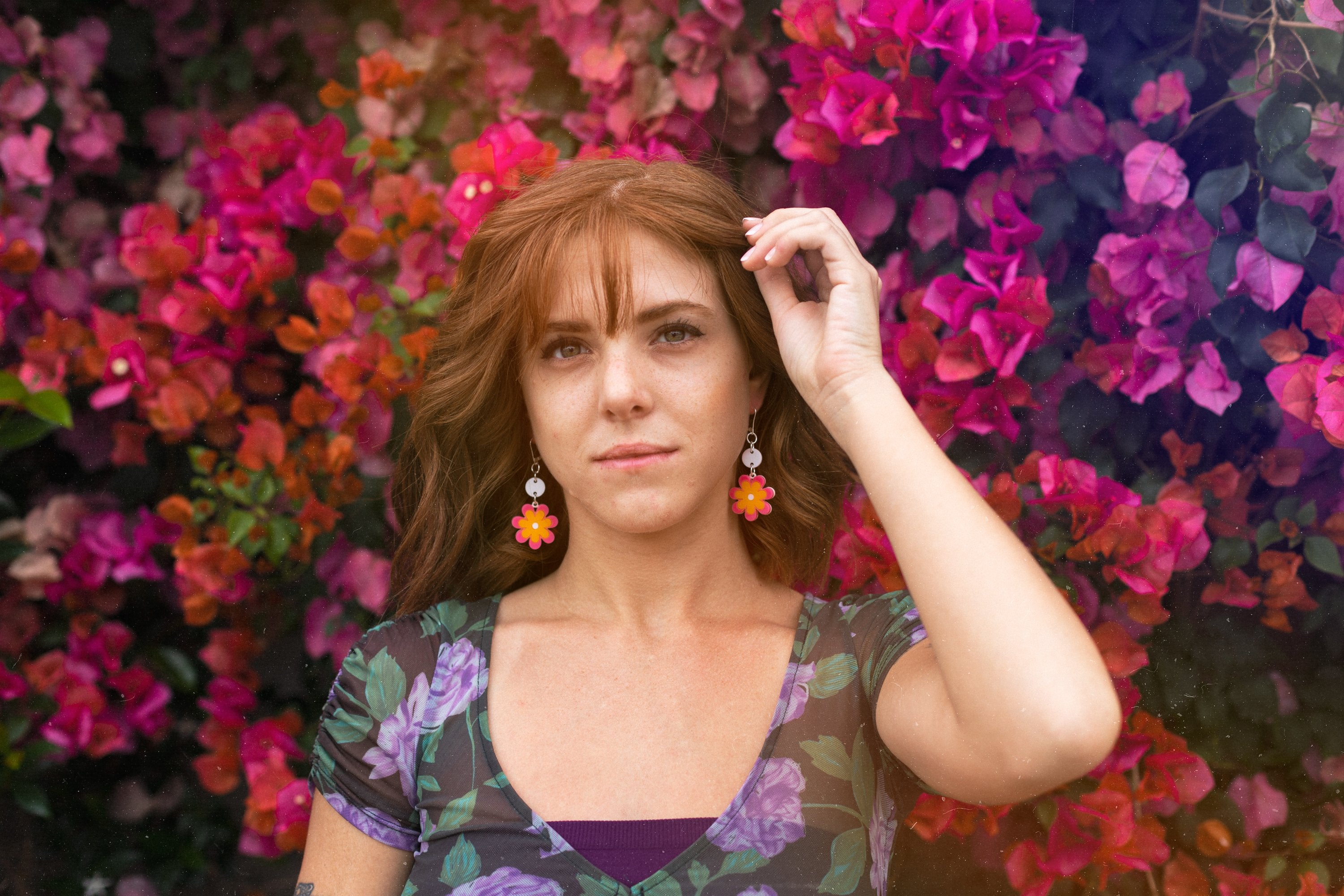 The Baby Candy Daisy Dot & Chain Earrings,EarringMindFlowers