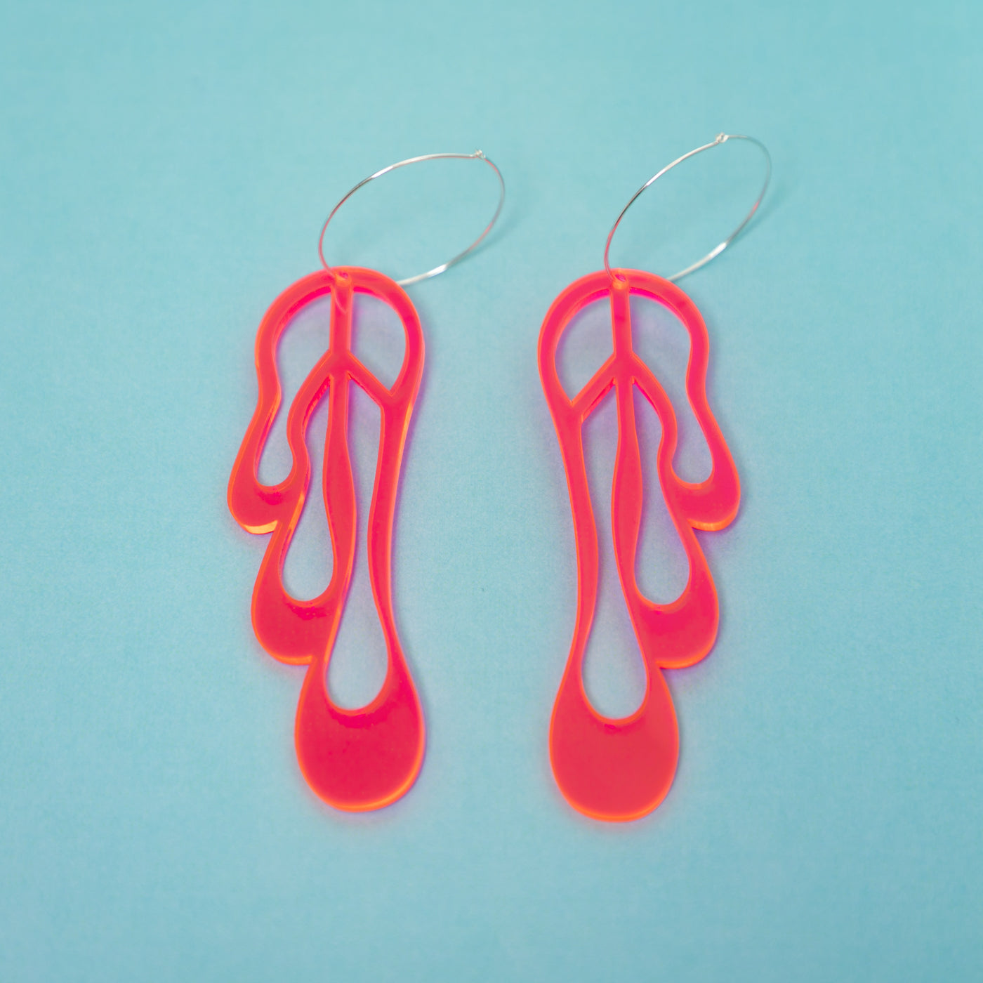The Melting Peace Hoop Earrings,EarringMindFlowers