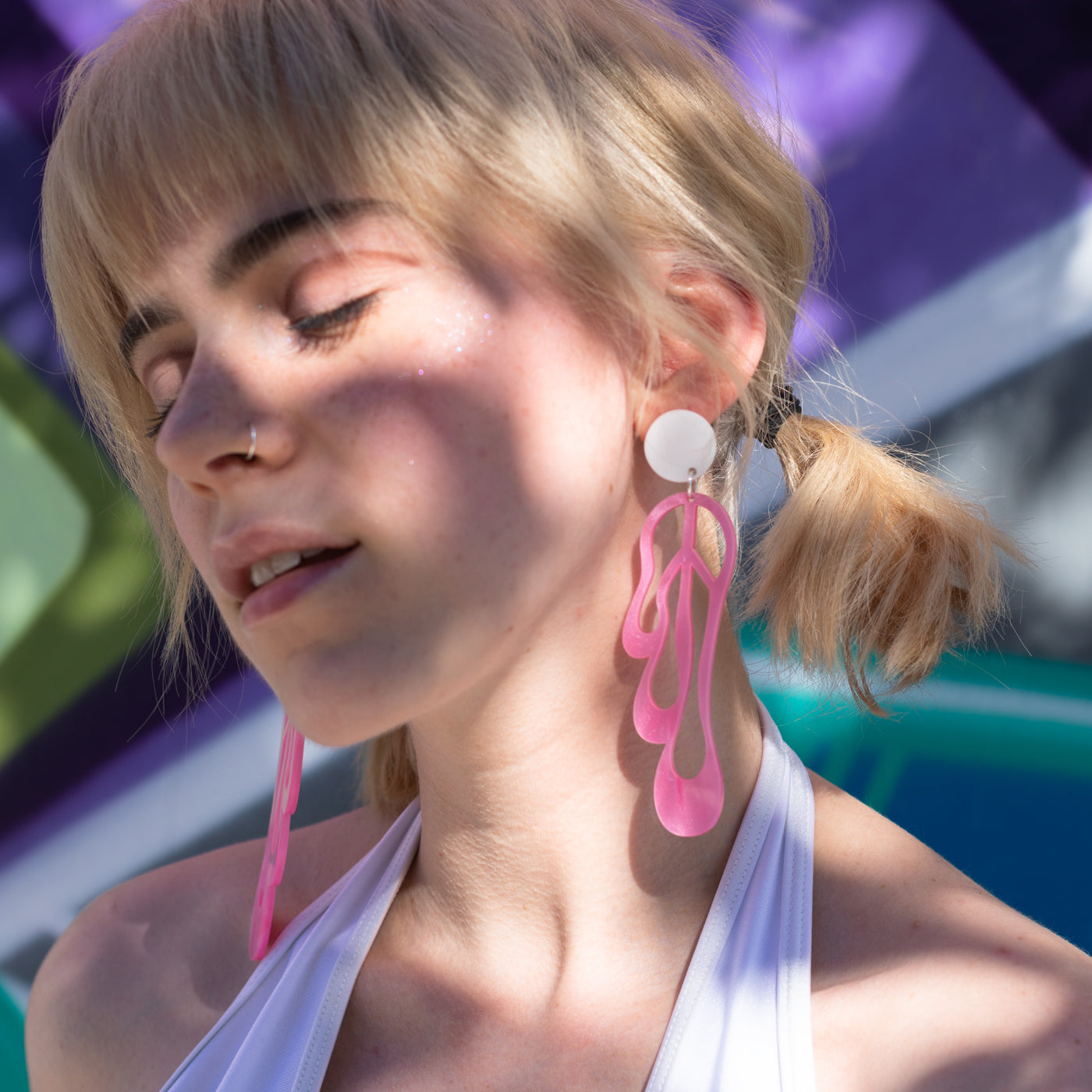 The Melting Peace Stud Earrings,EarringMindFlowers