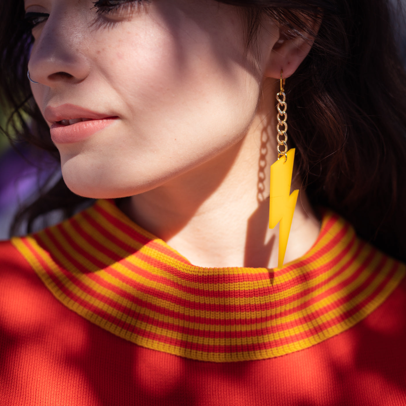 The Ziggy Bolt Chain Earrings,EarringMindFlowers