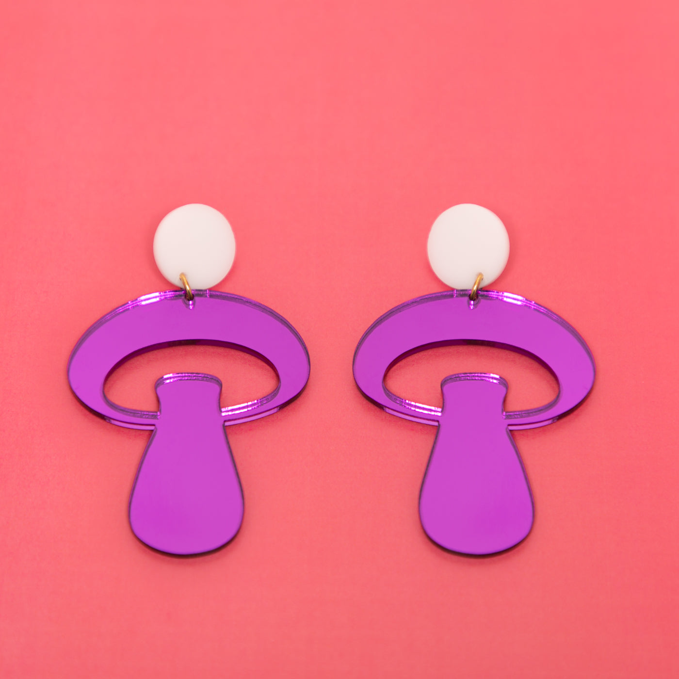 The Alice Mushroom Stud Earrings,EarringMindFlowers
