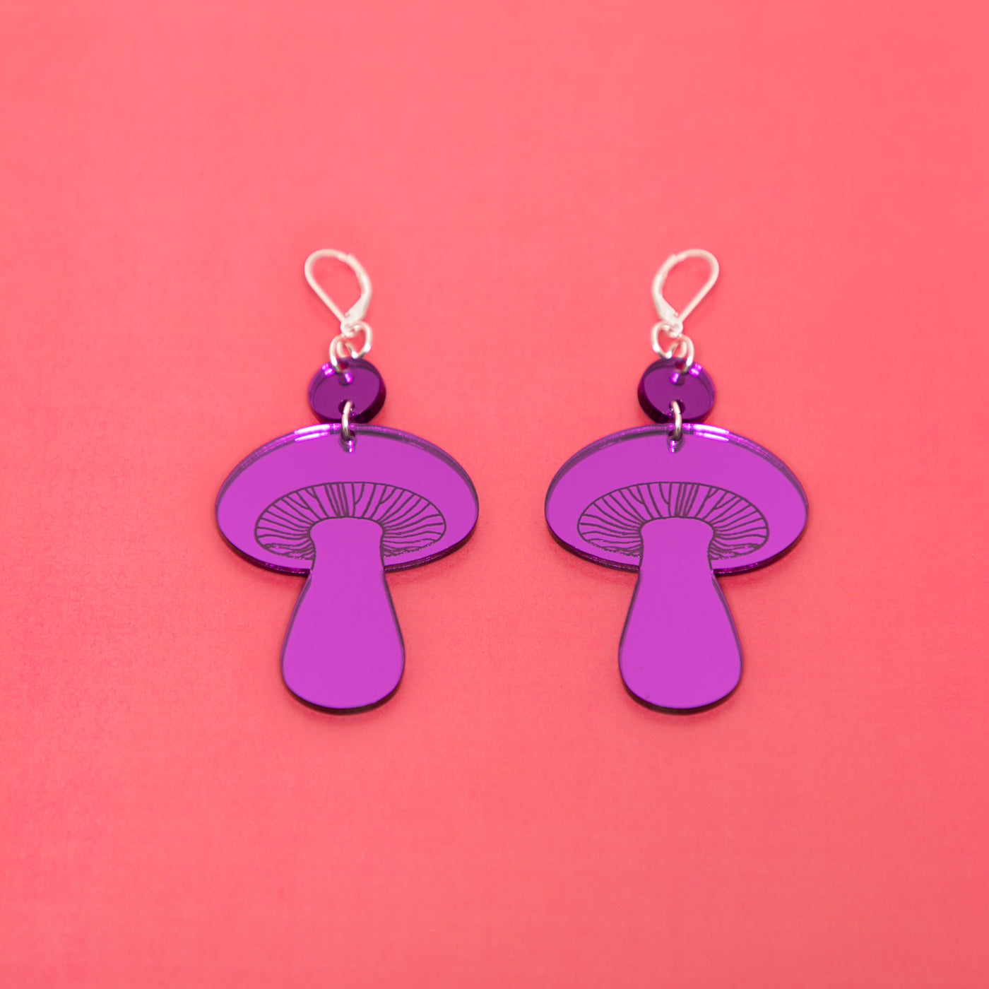 The Gilly Mushroom Dot & Chain Earrings,EarringMindFlowers