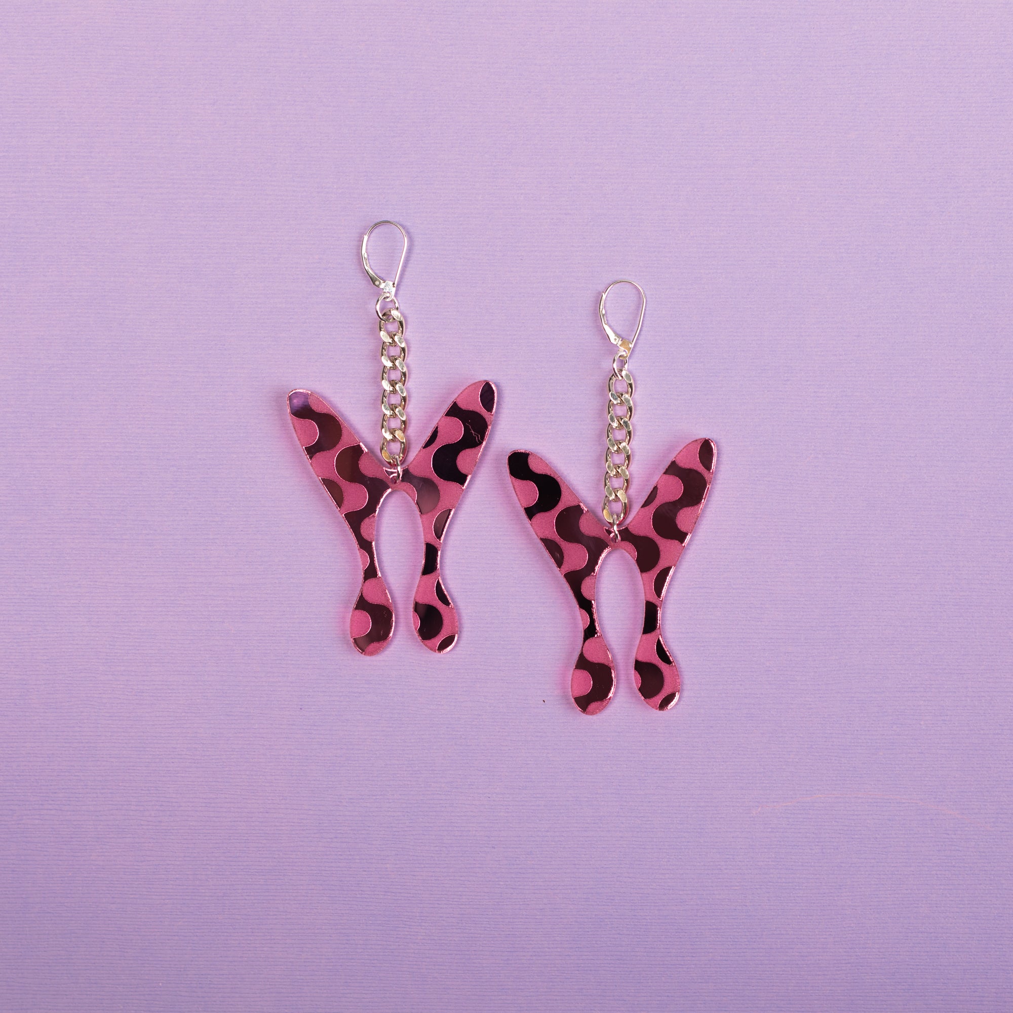 The Wavy Nova Butterfly Chain Earrings
