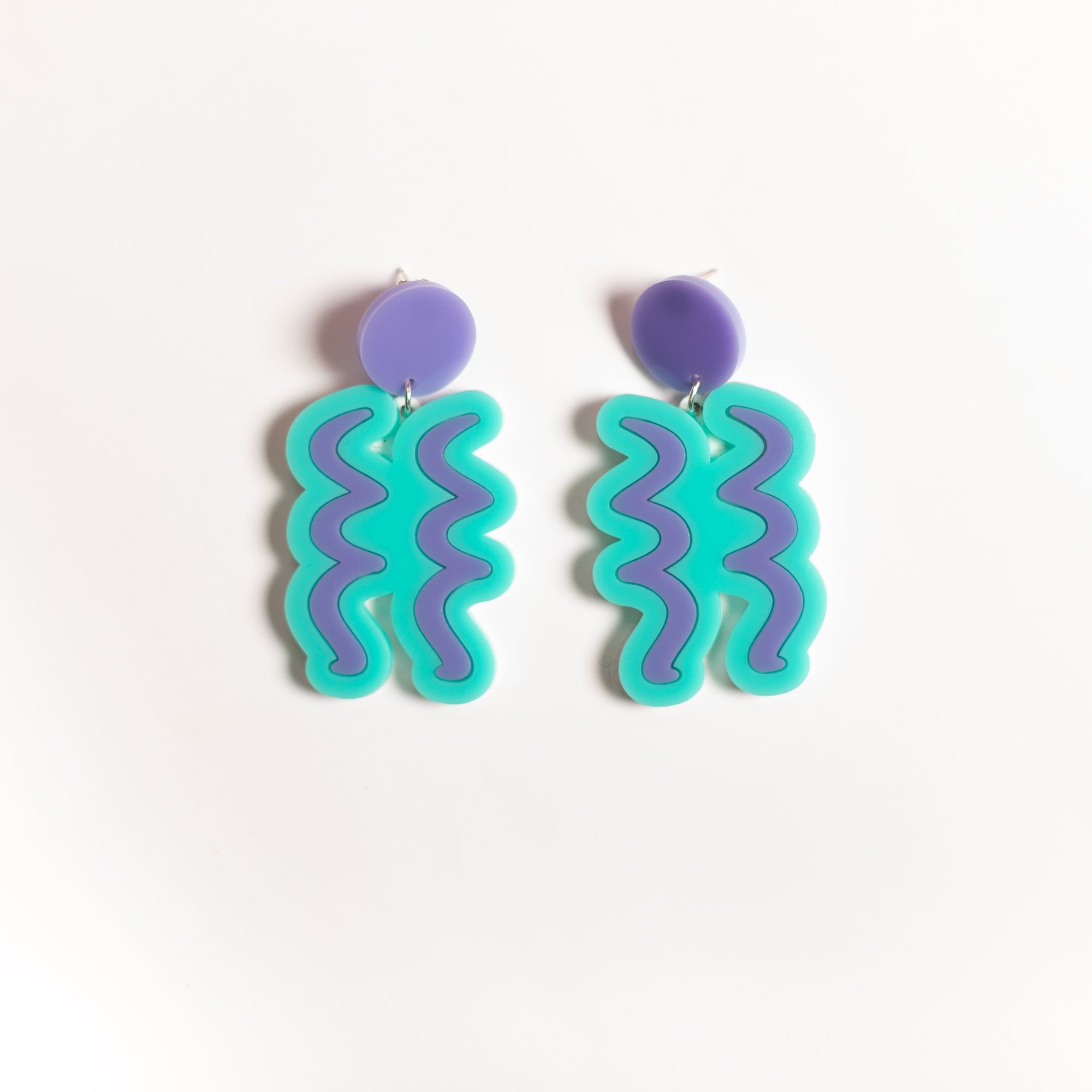 The Aquarius Sign Hanging Stud Earrings,EarringMindFlowers