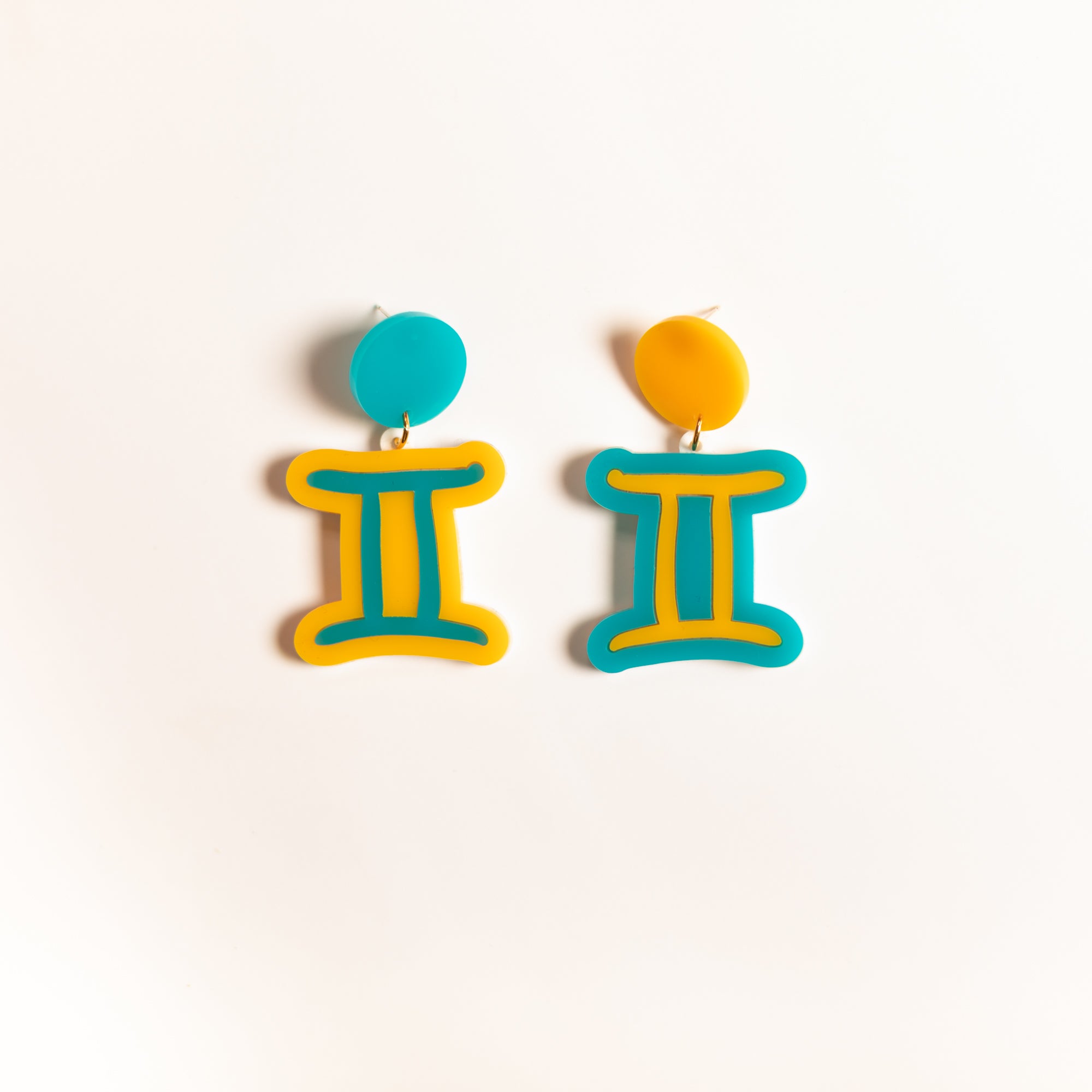 The Gemini Sign Hanging Stud Earrings,EarringMindFlowers