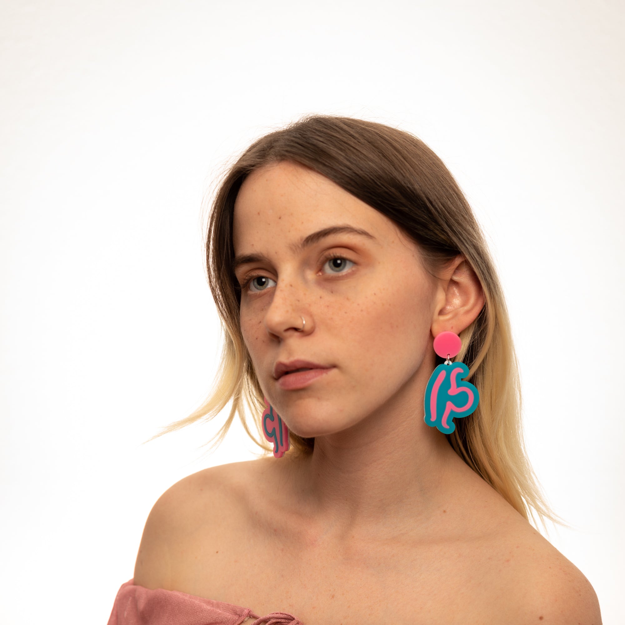 The Libra Sign Hanging Stud Earrings,EarringMindFlowers