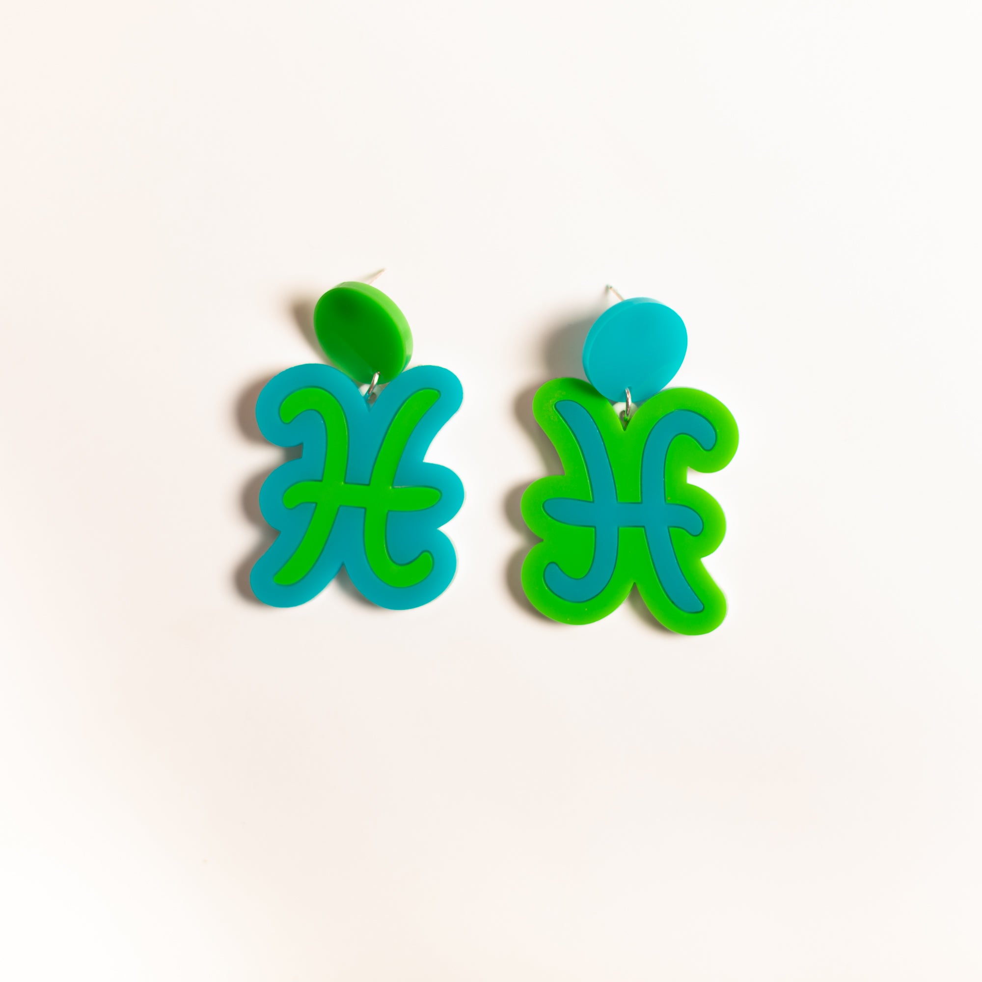 The Pisces Sign Hanging Stud Earrings,EarringMindFlowers