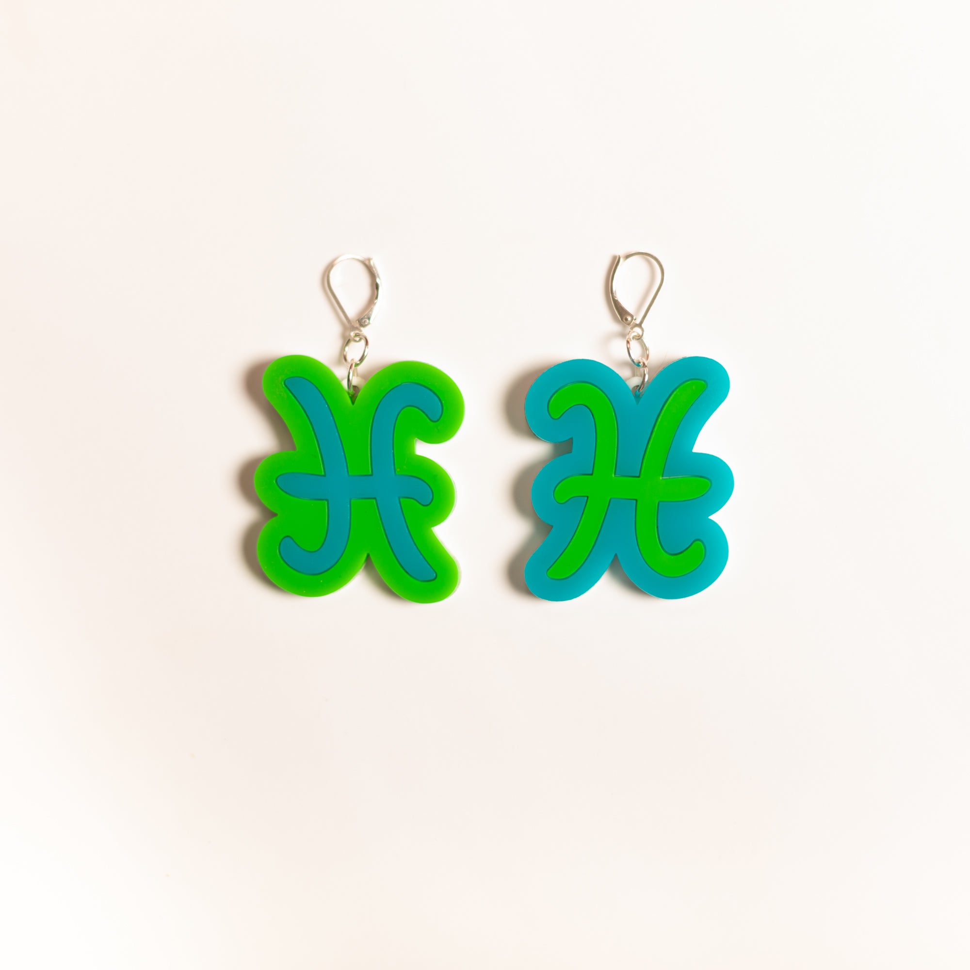 The Pisces Sign Dangle Earrings,EarringMindFlowers