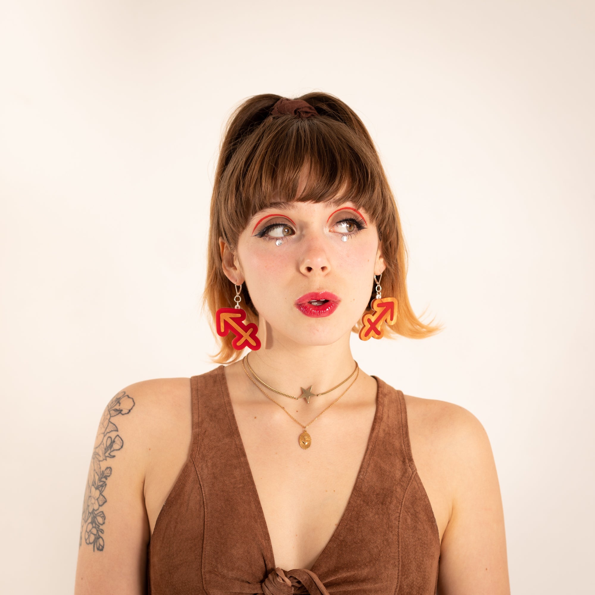 The Sagittarius Sign Dangle Earrings,EarringMindFlowers